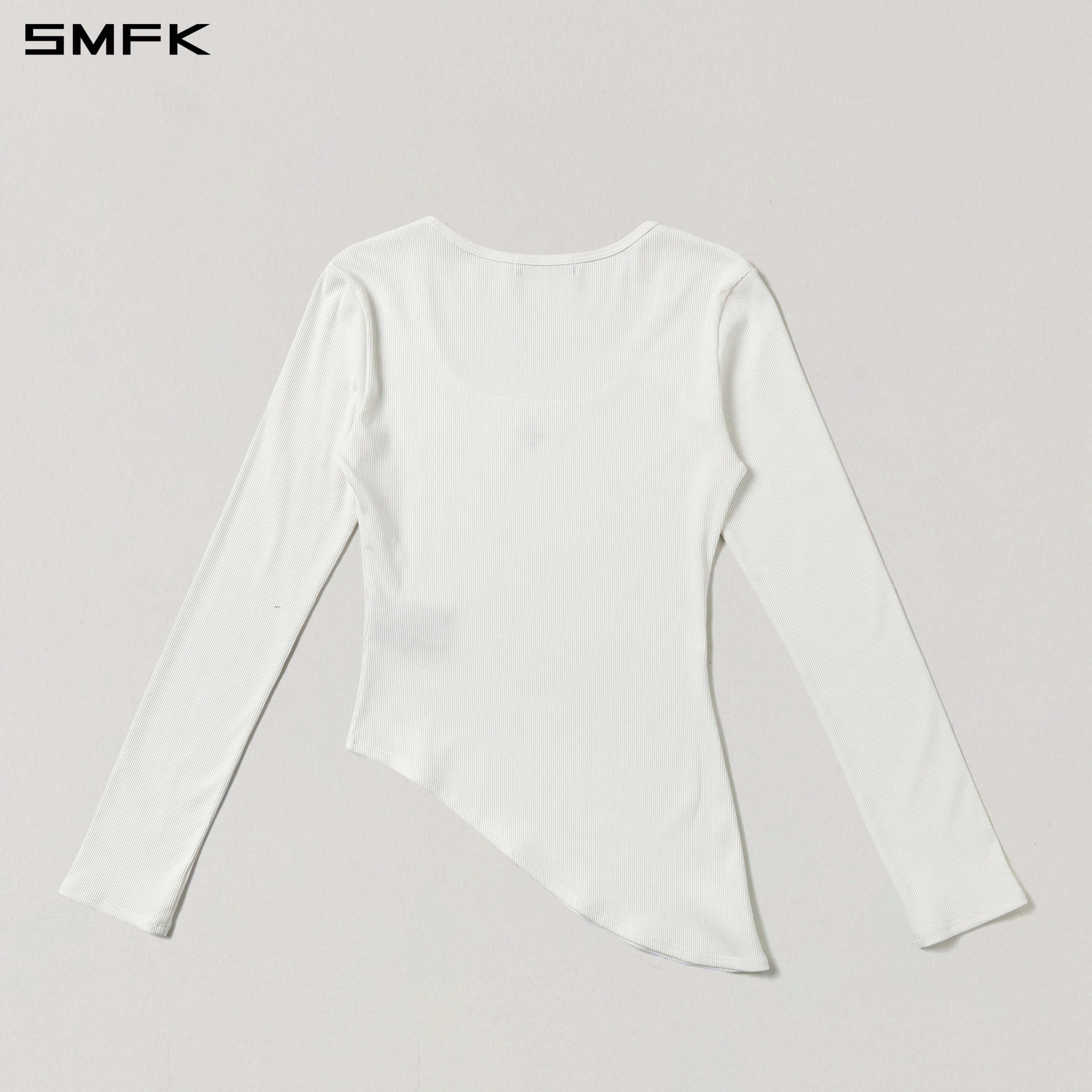 VINTAGE NOMADIC SILK ASYMMETRY PULLOVER/SILK+COTTON CLOUD WHITE
