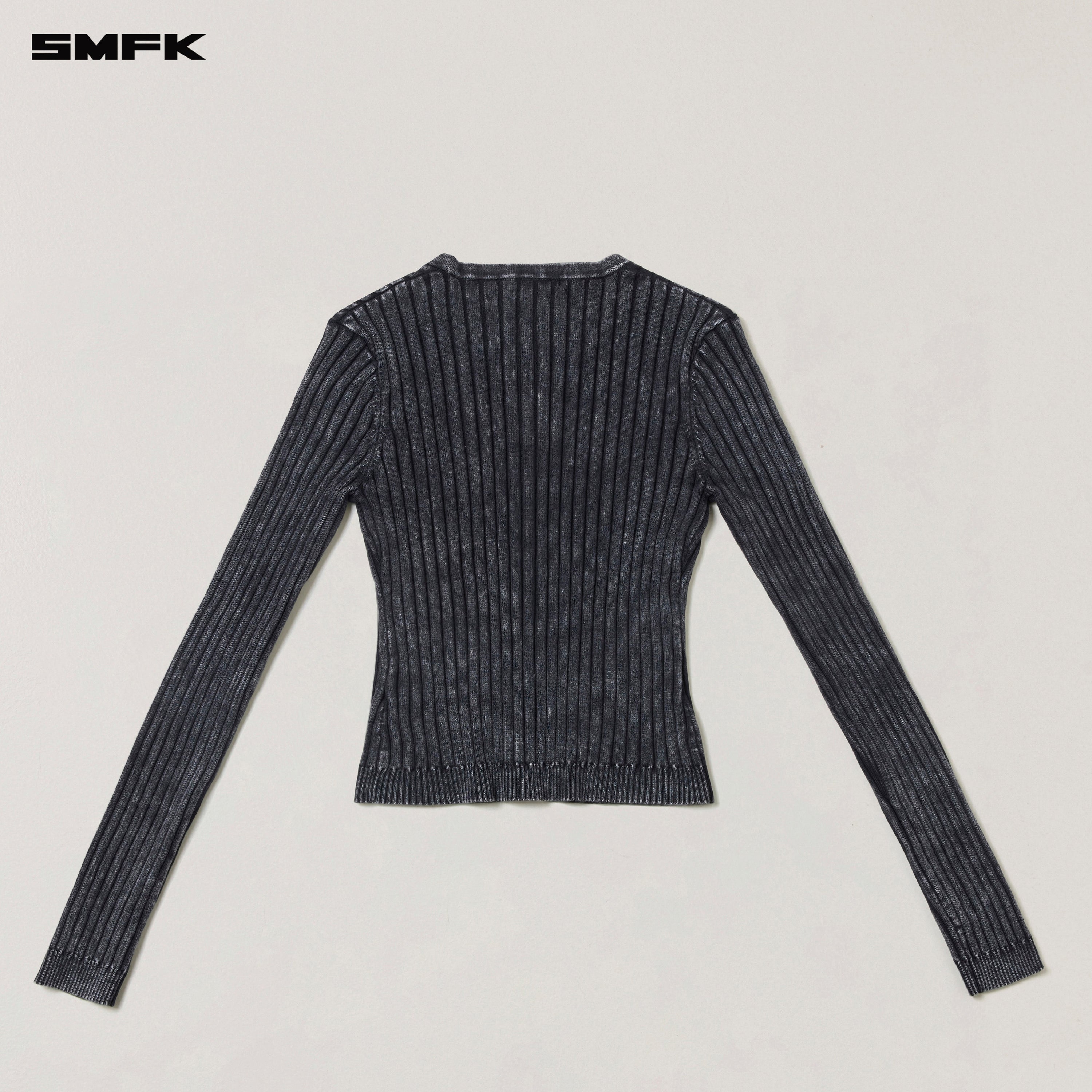 VINTAGE-SAVAGE KNIT CARDIGAN/STONE WASH VANISH BLACK