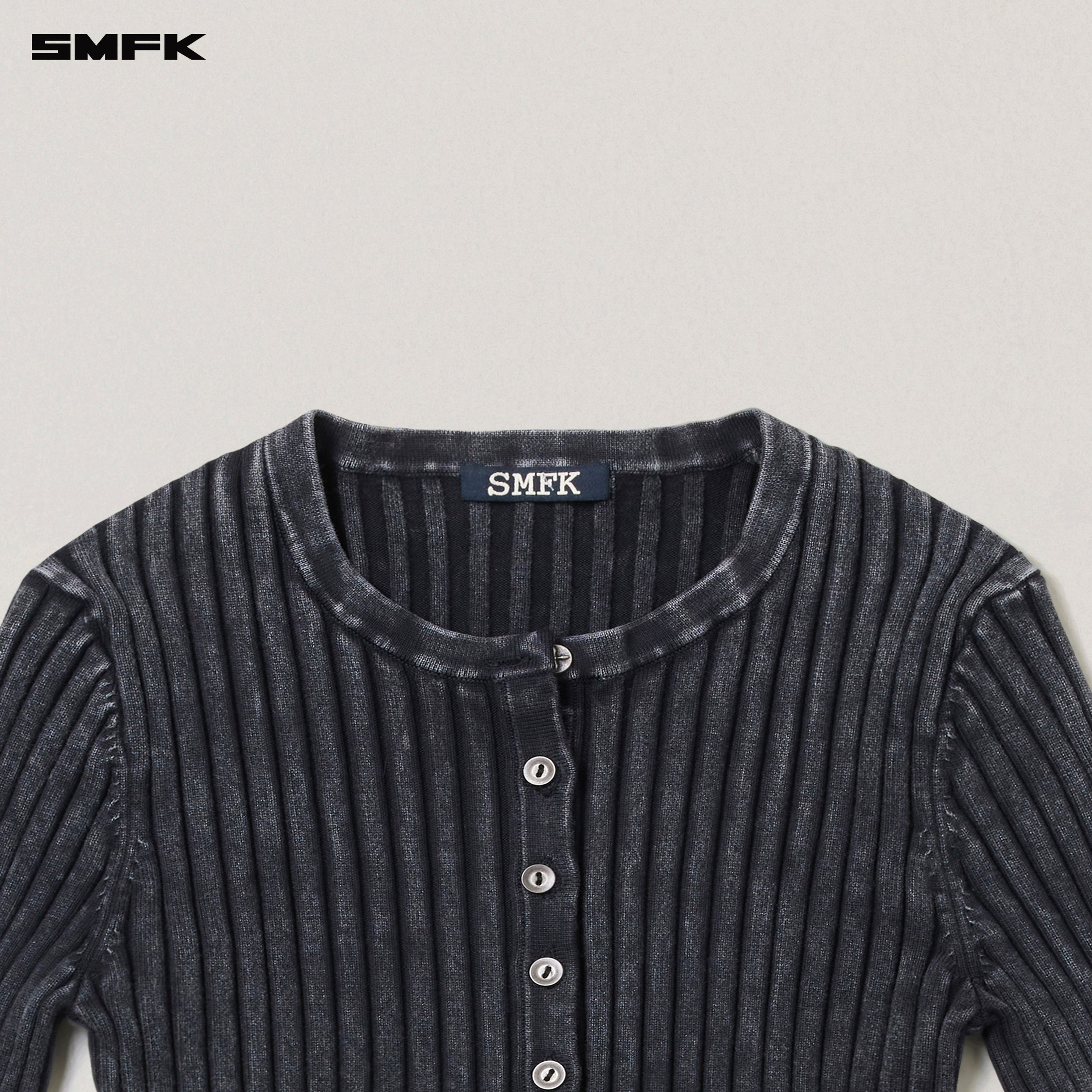 VINTAGE-SAVAGE KNIT CARDIGAN/STONE WASH VANISH BLACK