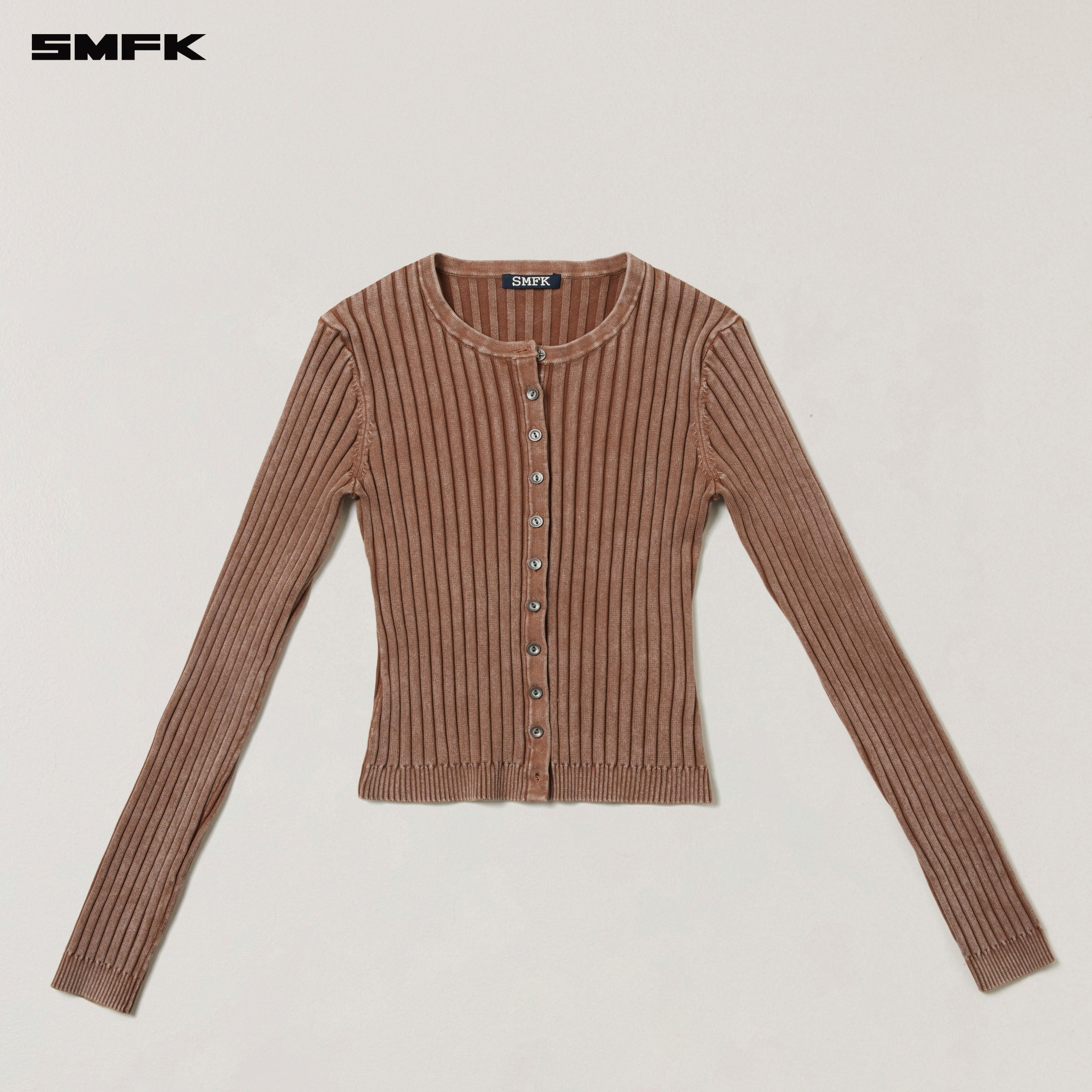 VINTAGE-SAVAGE KNIT CARDIGAN/STONE WASH VANISH BROWN