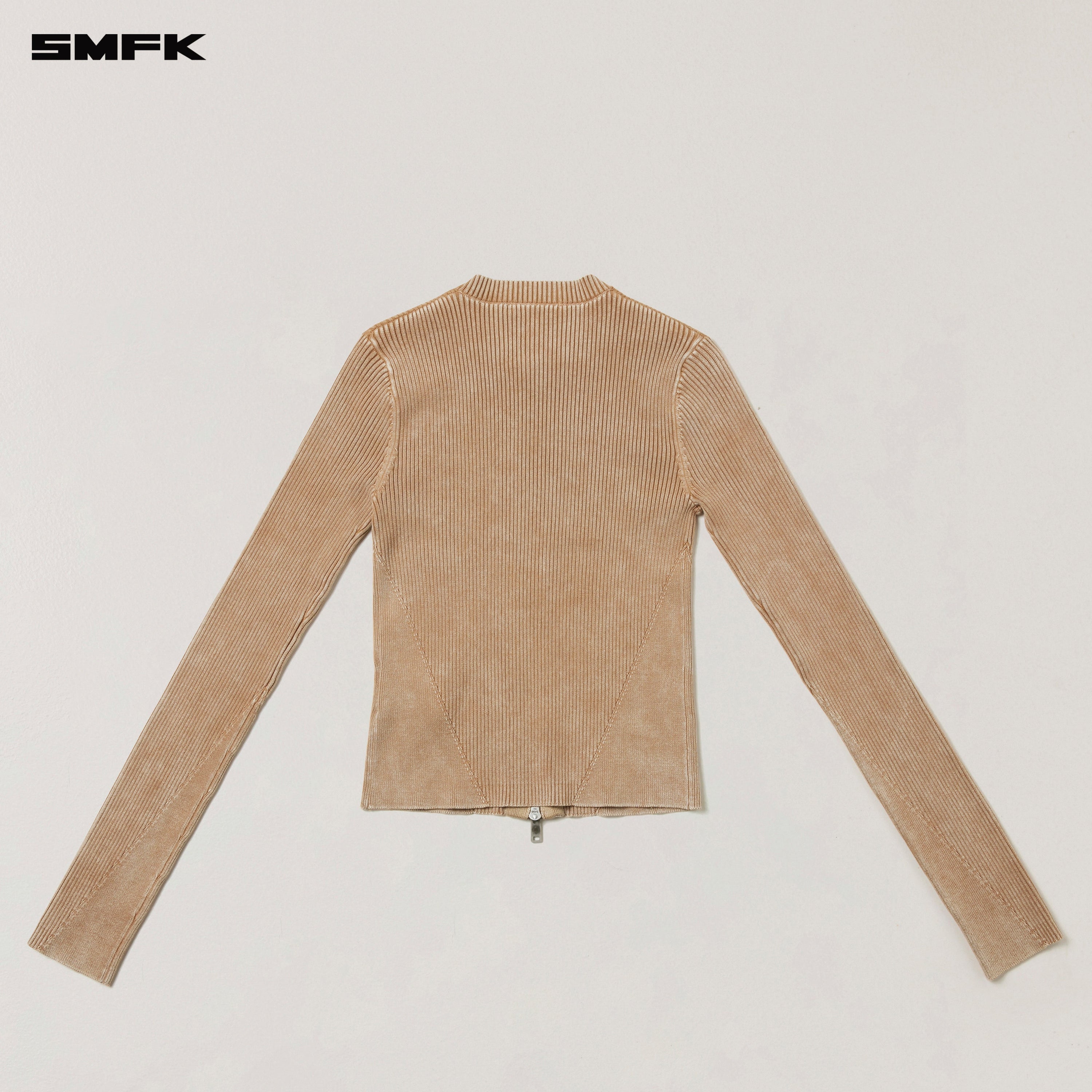 VINTAGE-SAVAGE ZIP KNIT CARDIGAN/STONE WASH VANISH SAND