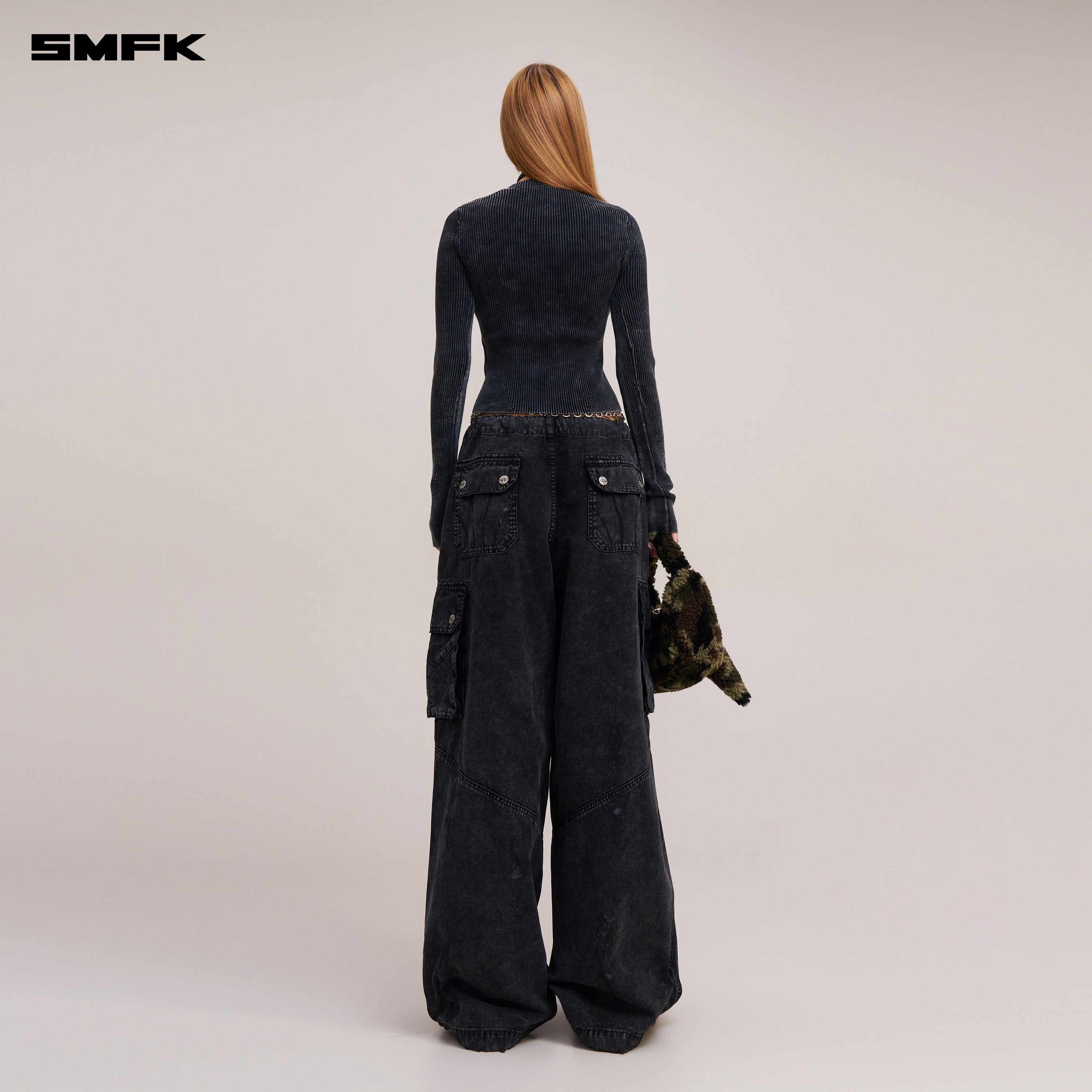 VINTAGE-SAVAGE KNIT PULLOVER/STONE WASH VANISH BLACK