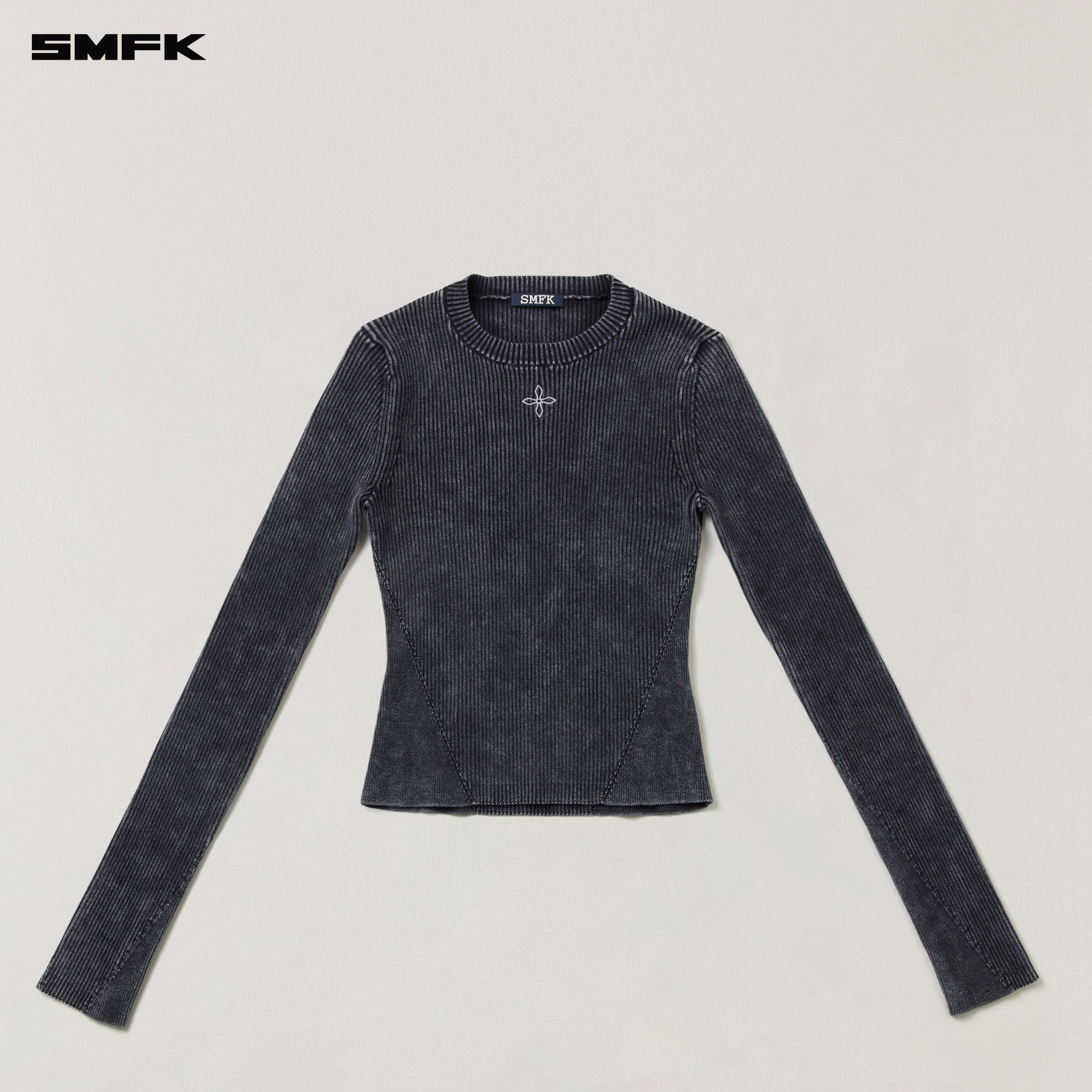 VINTAGE-SAVAGE KNIT PULLOVER/STONE WASH VANISH BLACK