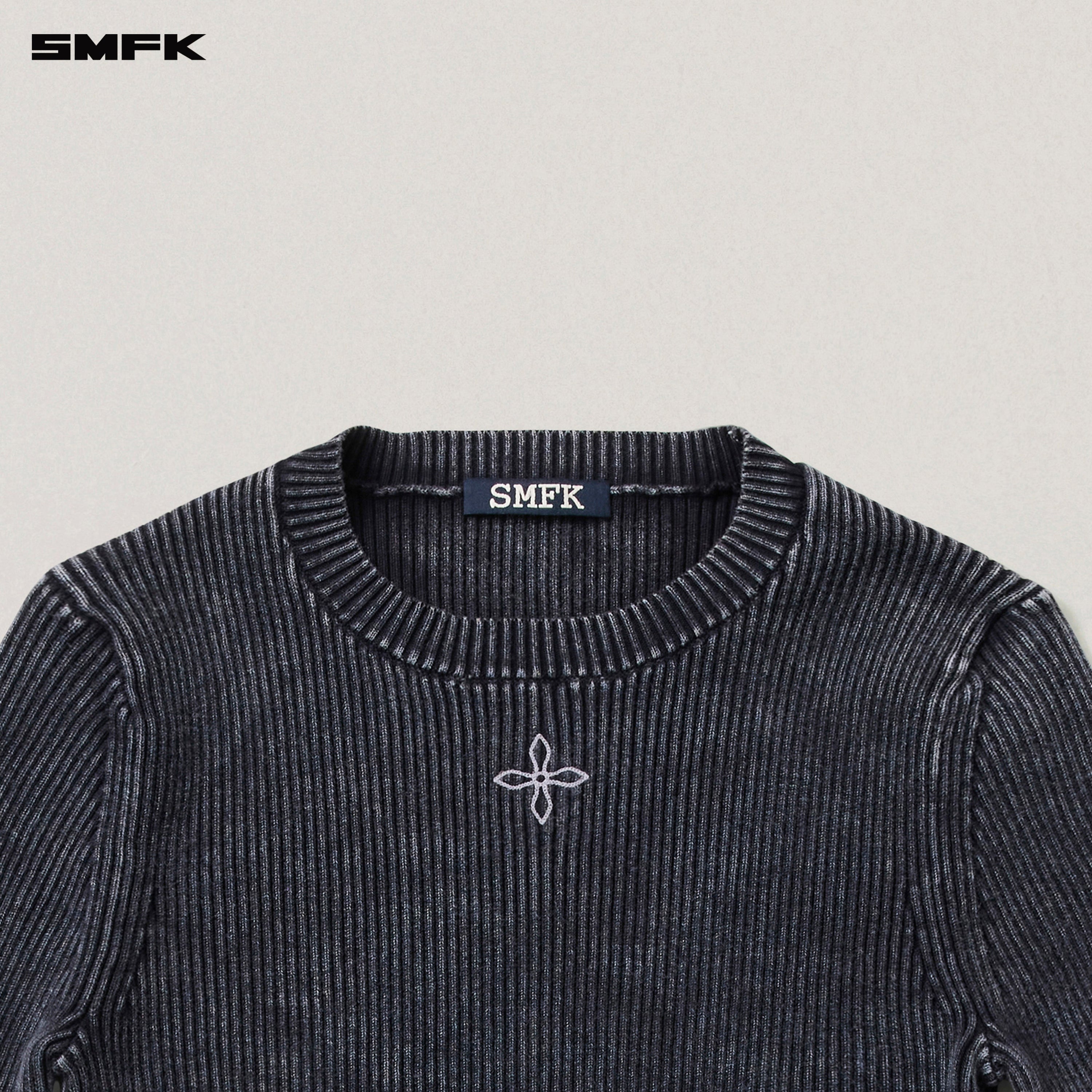 VINTAGE-SAVAGE KNIT PULLOVER/STONE WASH VANISH BLACK