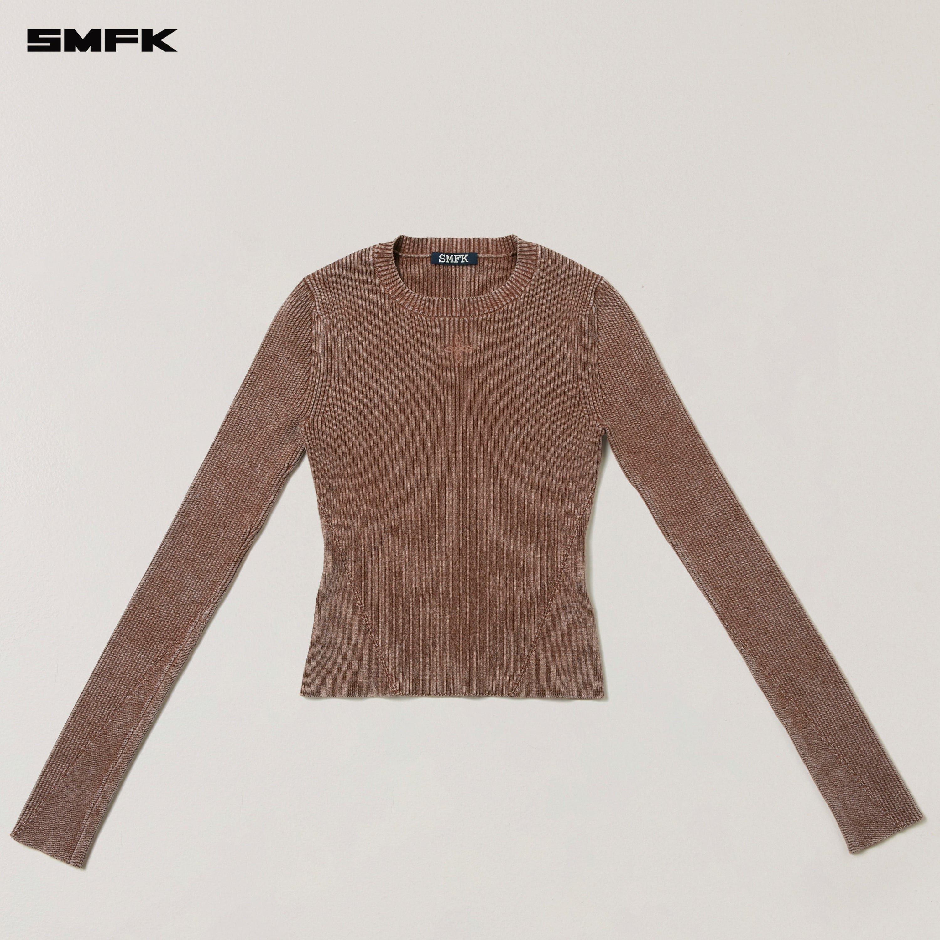 VINTAGE-SAVAGE KNIT PULLOVER/STONE WASH VANISH BROWN