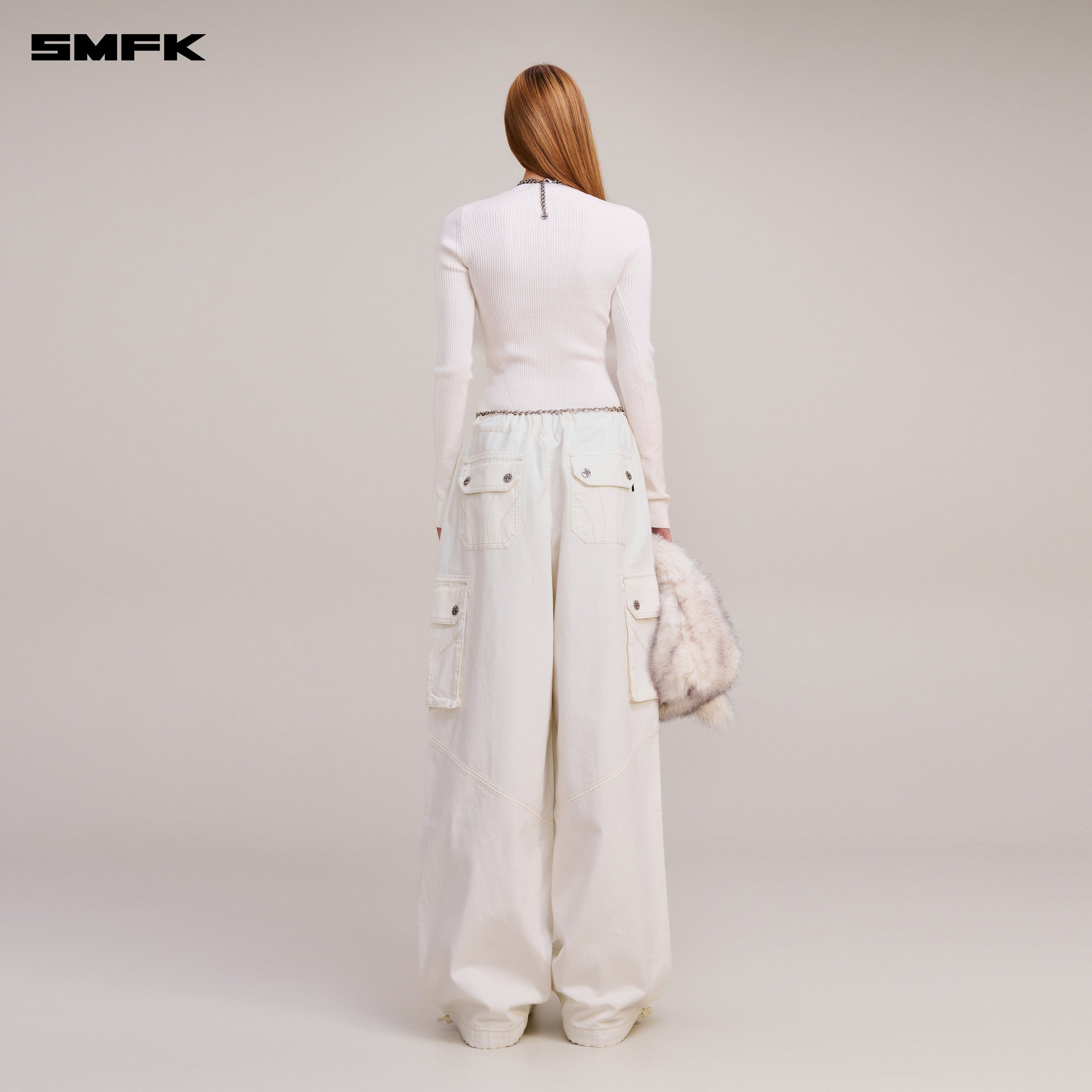 VINTAGE-SAVAGE KNIT PULLOVER/STONE WASH VANISH WHITE