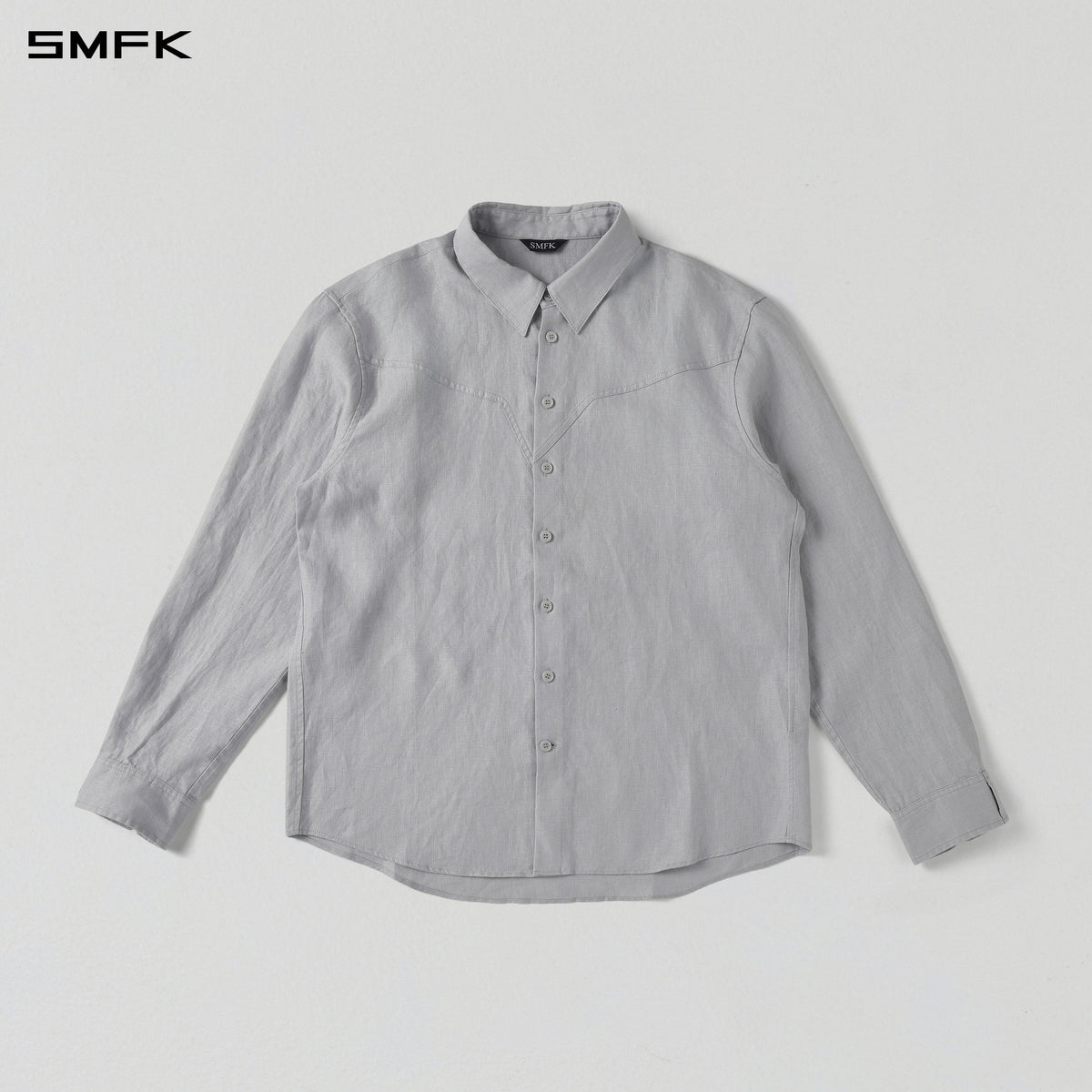 PERMANENT FORMAL SHIRT/LINEN/U LINEN GREY