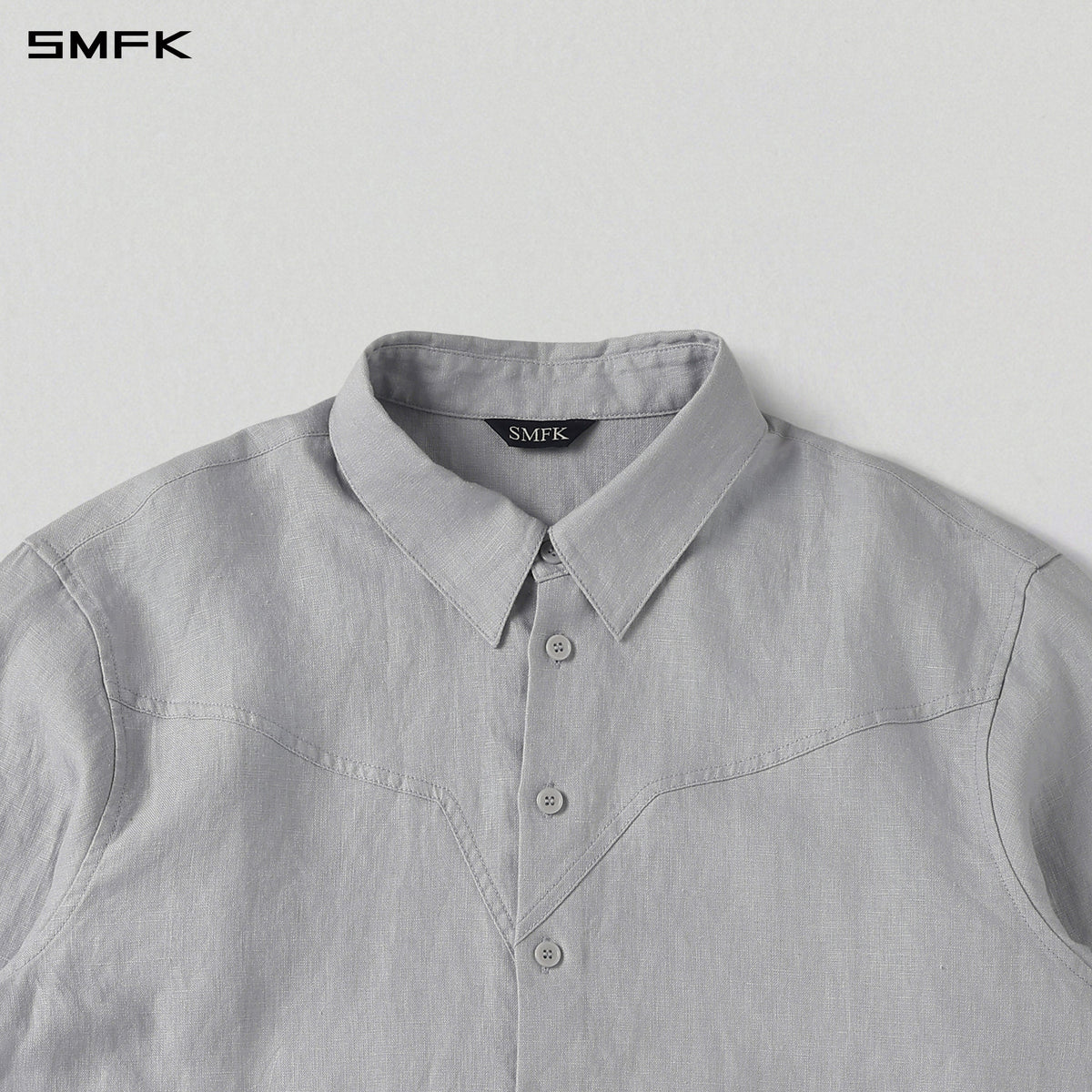 PERMANENT FORMAL SHIRT/LINEN/U LINEN GREY