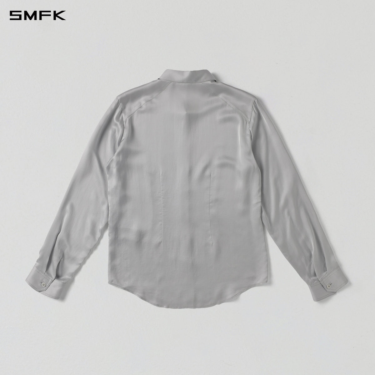 PERMANENT SLIM VACATION SHIRT/VISCOSE+MODAL+ACETATE+SILK/U SILVER GREY