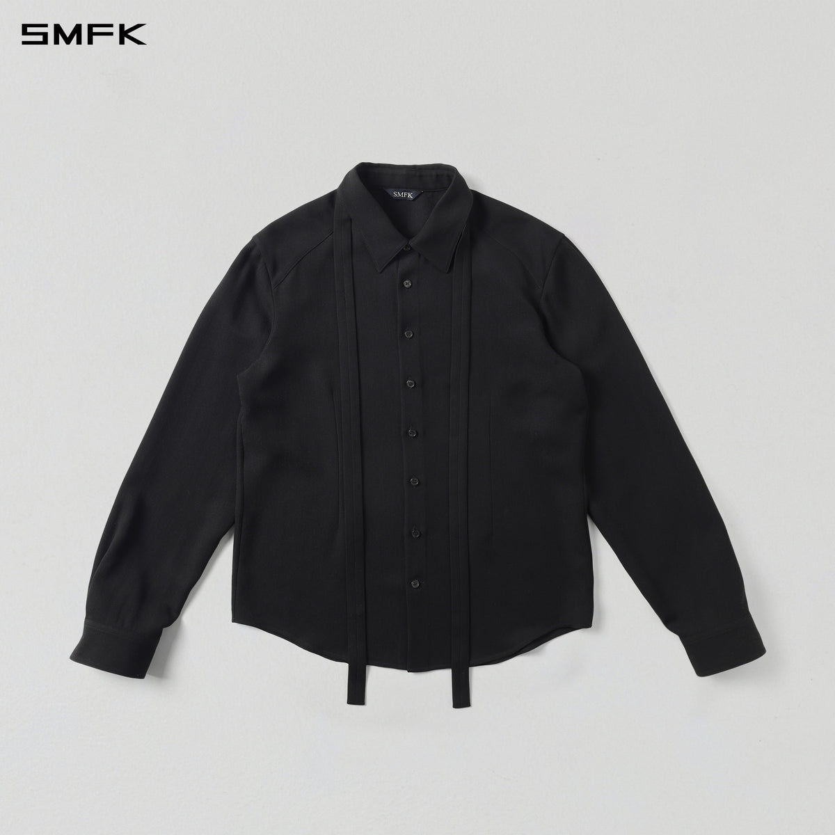 MIRAGE SIREN MIST SLIM EVENING SHIRT/ACETATE+LYOCELL+POLYESTER+WOOL/U MIDNIGHT BLACK