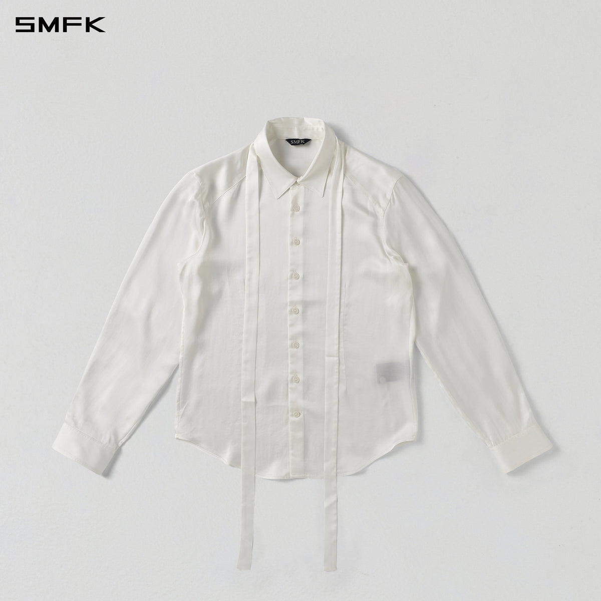MIRAGE SIREN MIST SLIM EVENING SHIRT/RAYON+MODAL + ACETATE + SILK/U CLOUD WHITE