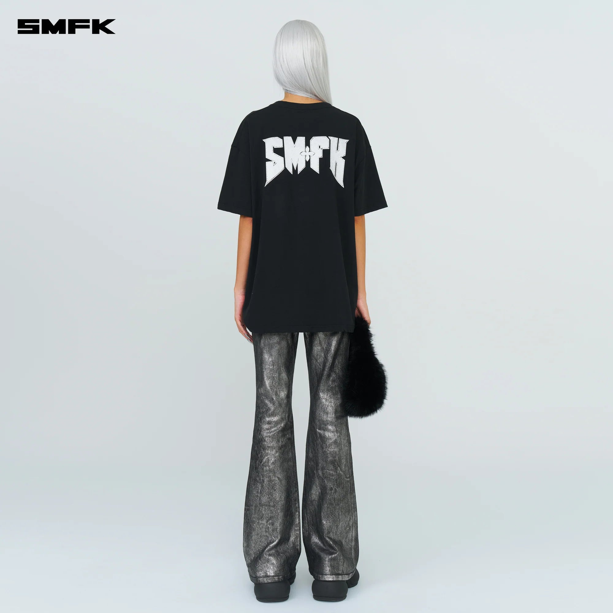 COMPASS METAL ROCK LOOSE TEE BLACK CT001B3