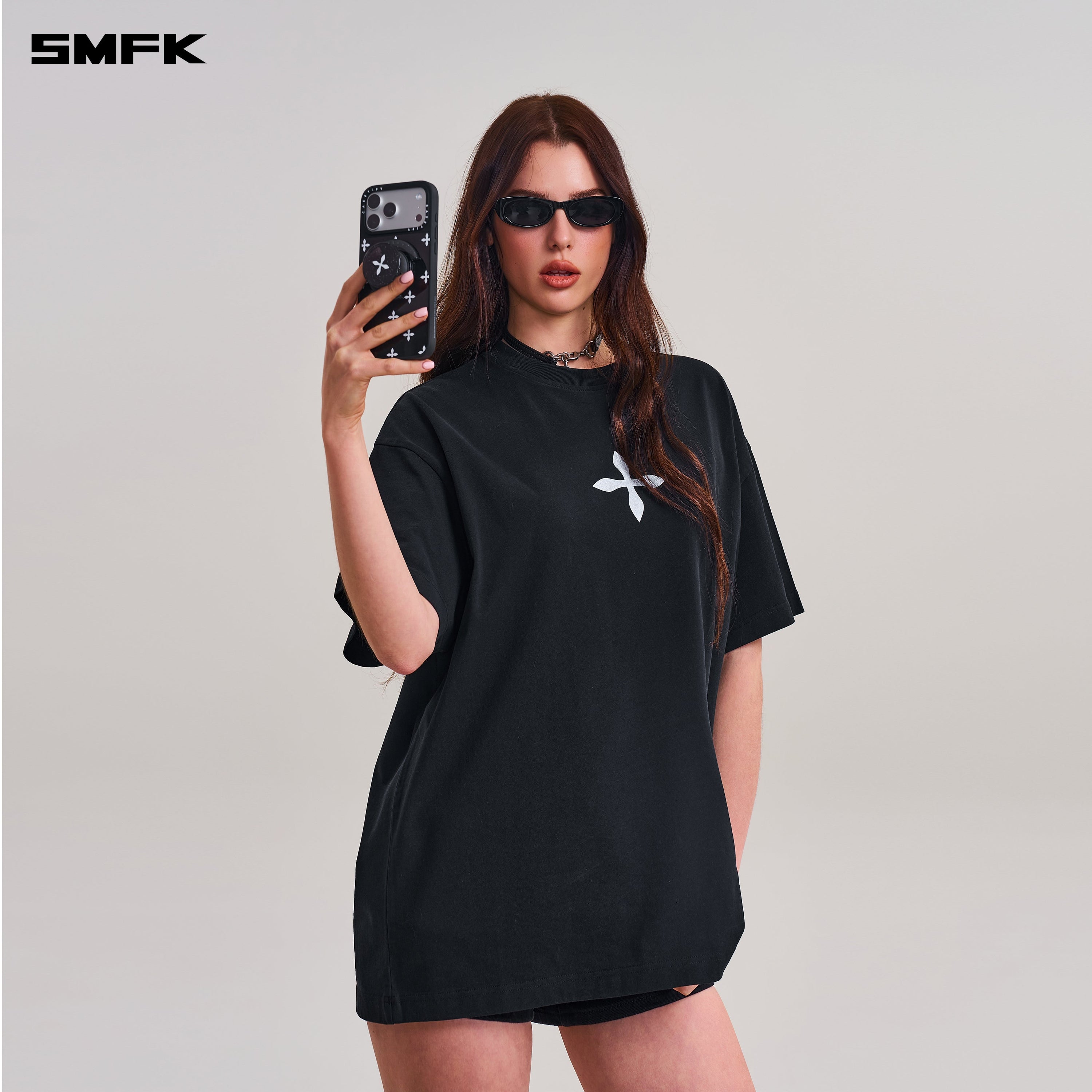 SMFK X CASETiFY COMPASS MAGNETIC SNAPPY GRIP HOLDER BLACK