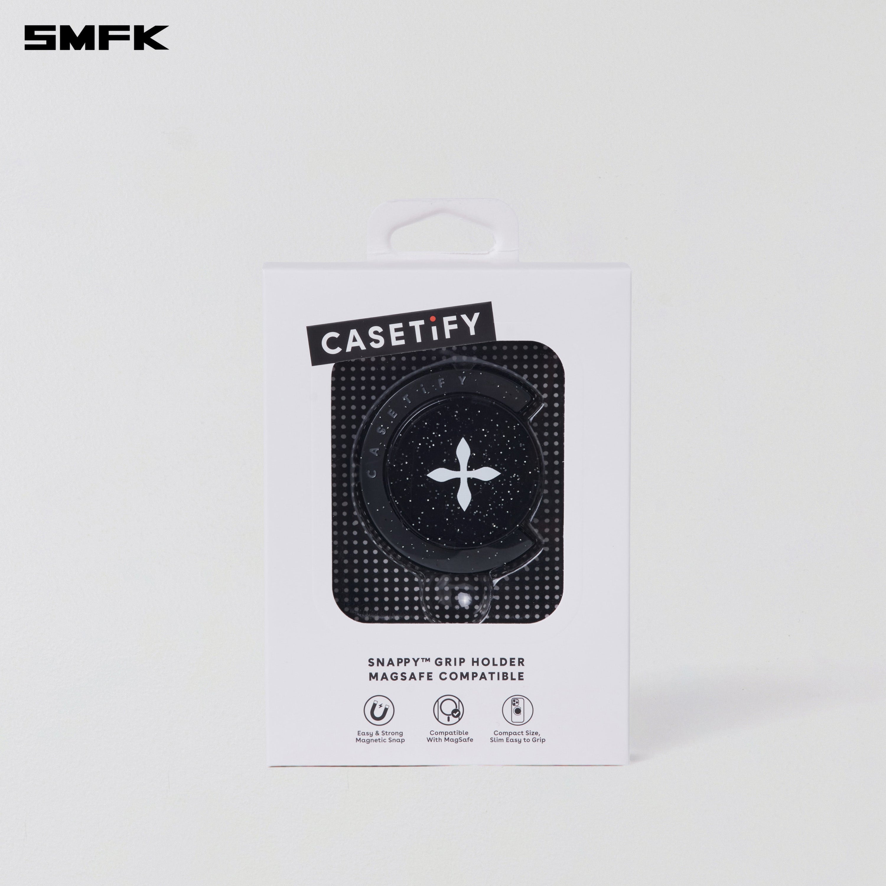 SMFK X CASETiFY COMPASS MAGNETIC SNAPPY GRIP HOLDER BLACK
