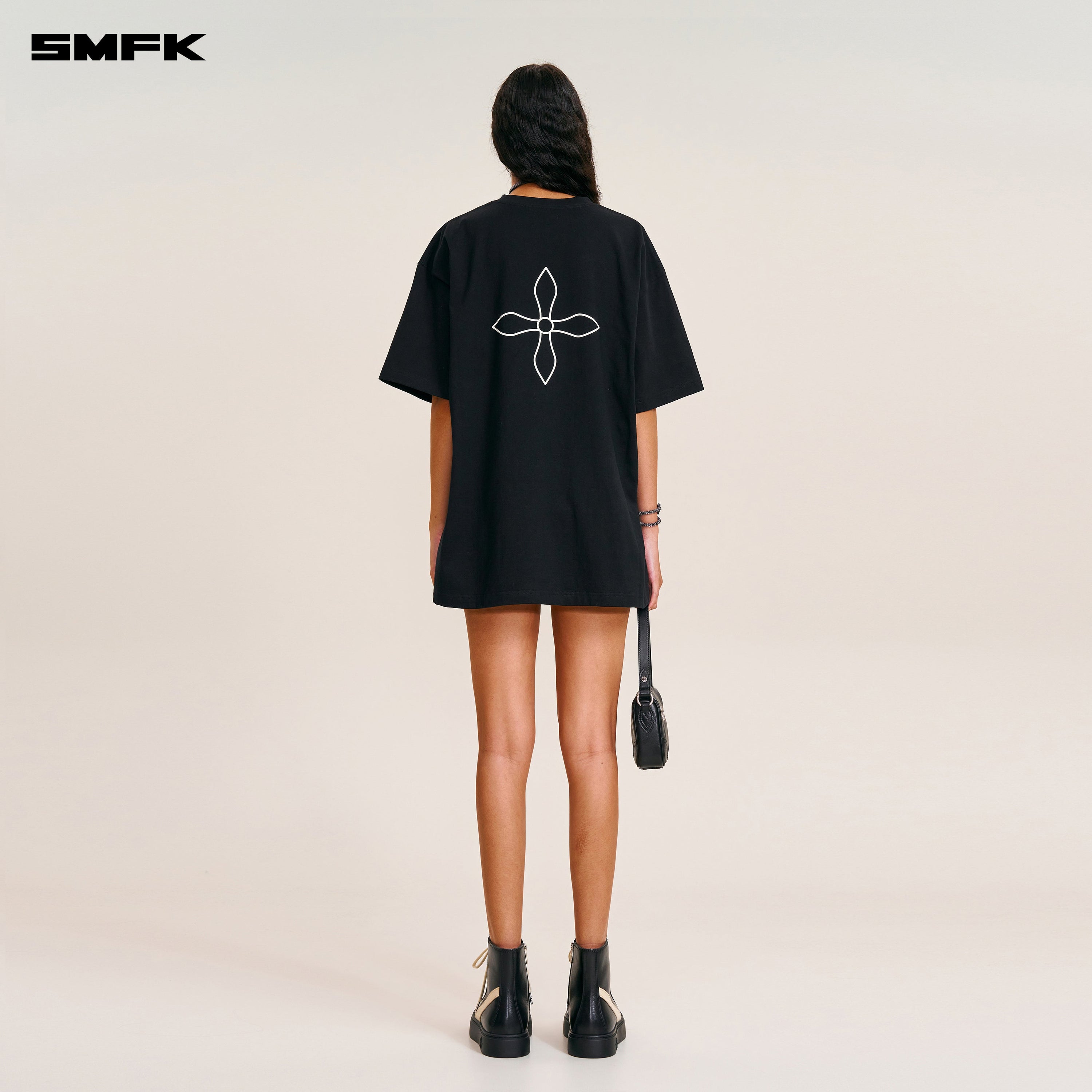 VINTAGE COMPASS MODE LOOSE TEE WILD BLACK