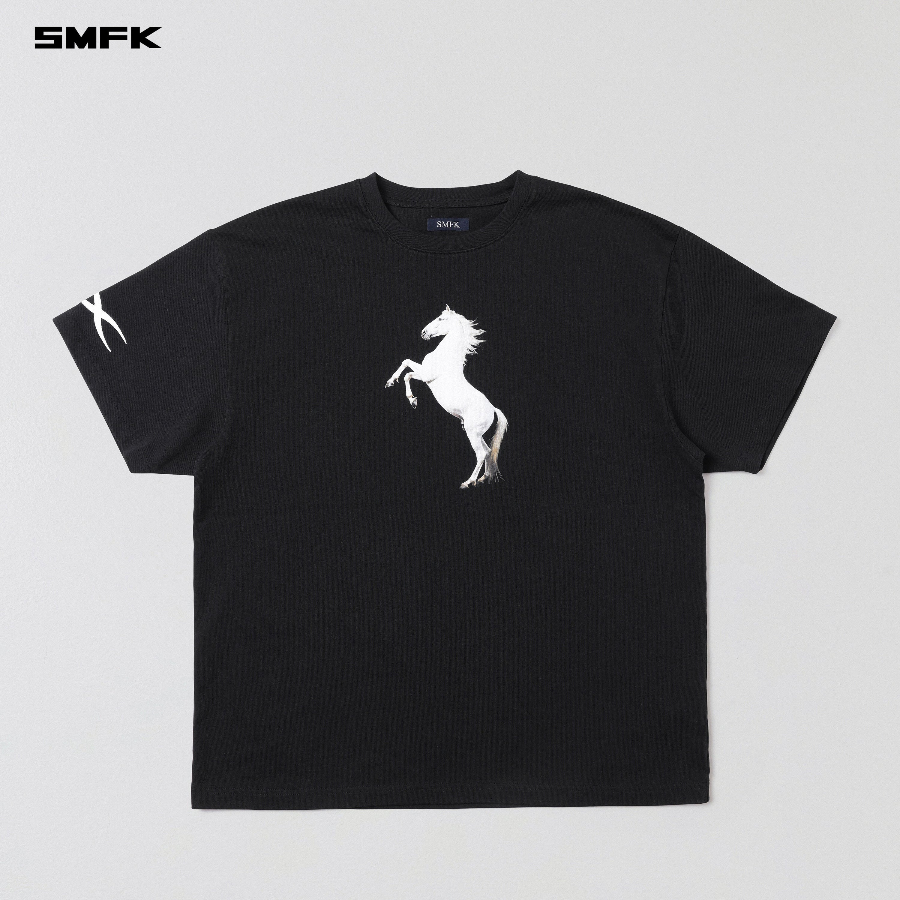 VINTAGE LOOSE DOUBLE-SIDE TEE/COMBED COTTON WILD BLACK