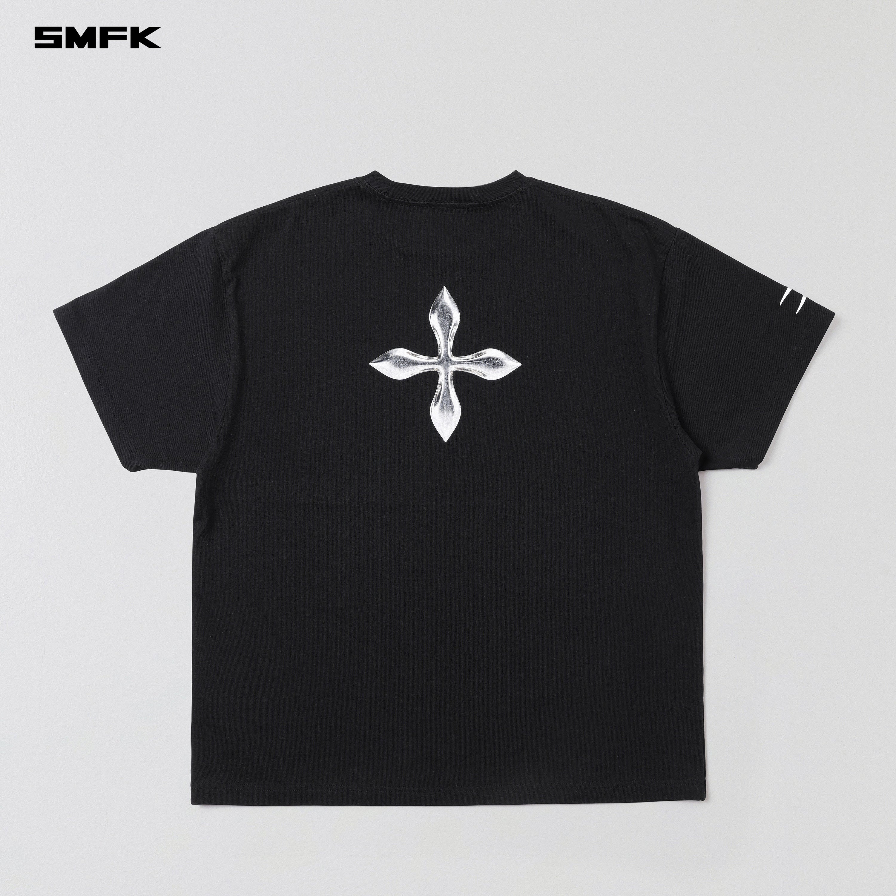 VINTAGE LOOSE DOUBLE-SIDE TEE/COMBED COTTON WILD BLACK
