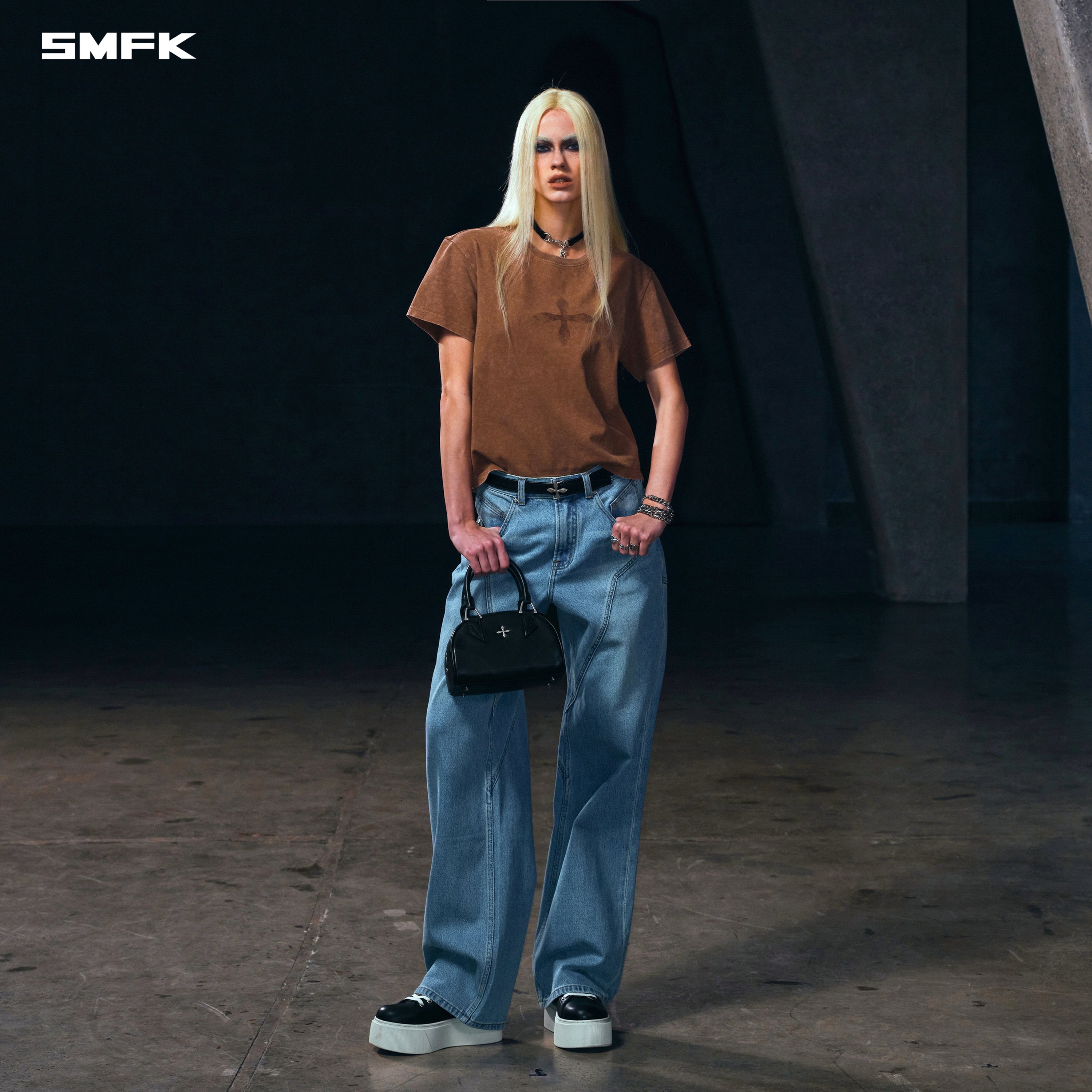 VINTAGE-SAVAGE TEE/STONE WASH VANISH BROWN