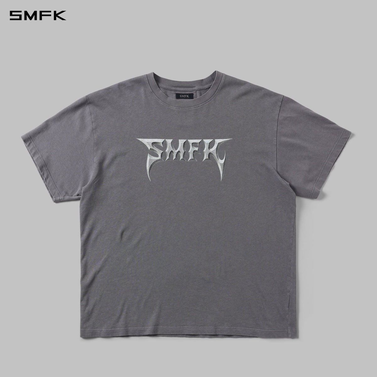 VINTAGE FADED LOOSE LONG TEE/ GARMENT DYE/ COTTON/U STORM GREY
