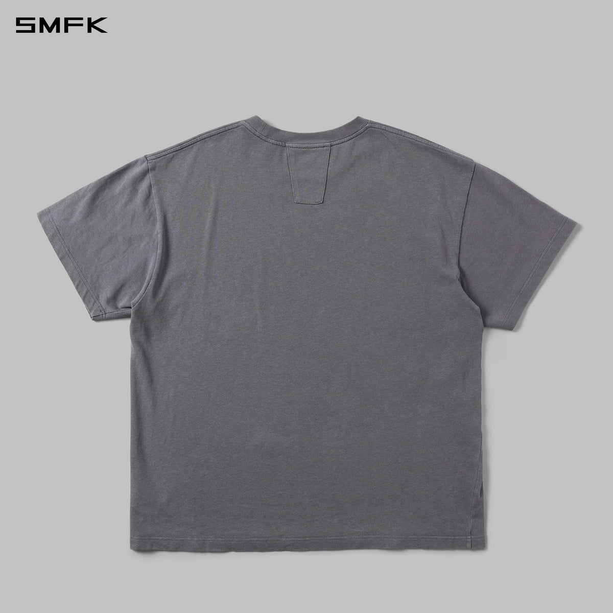 VINTAGE FADED LOOSE LONG TEE/ GARMENT DYE/ COTTON/U STORM GREY