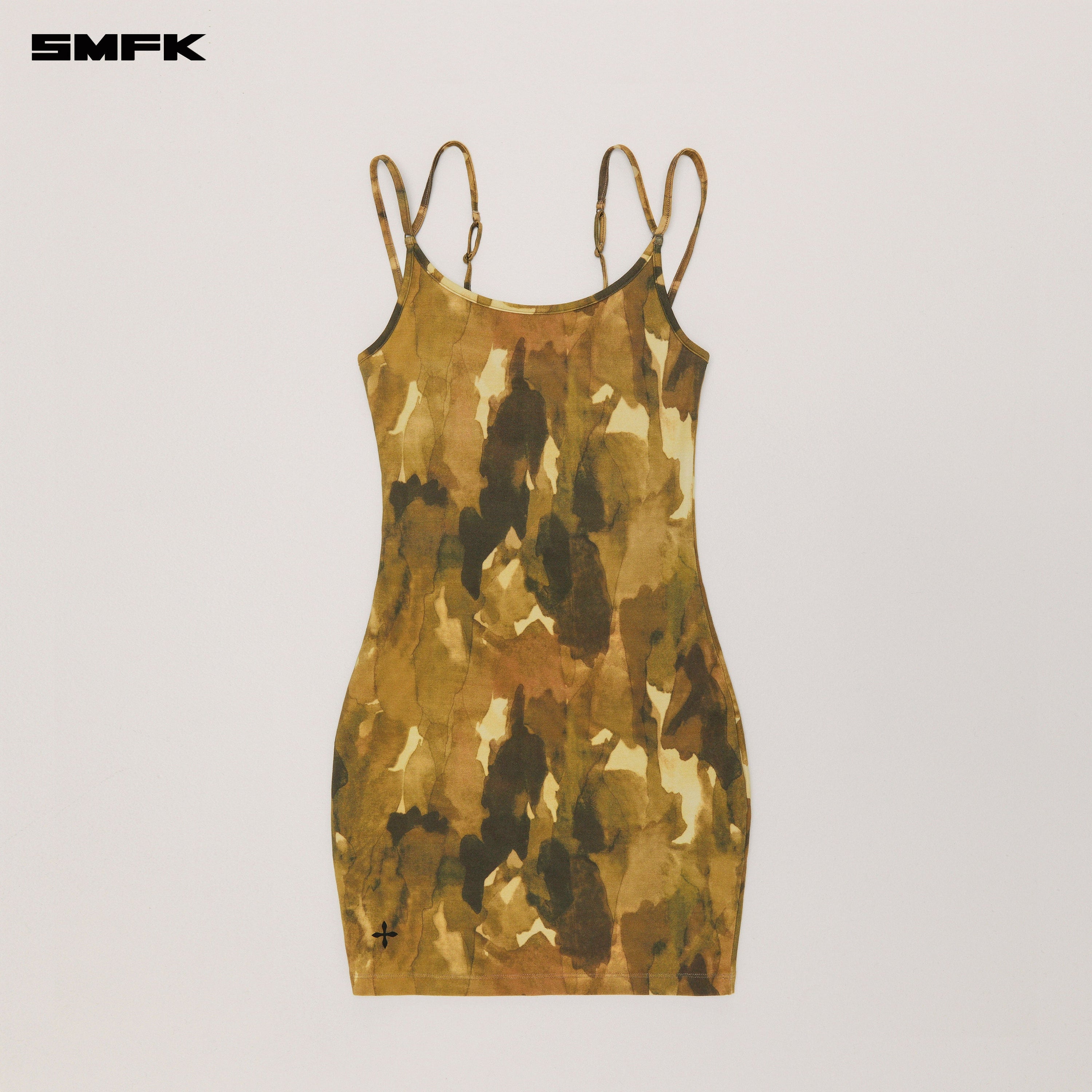VINTAGE HURRICANE  FADE SHORT DRESS CHINESE INK CAMOUFLAGE