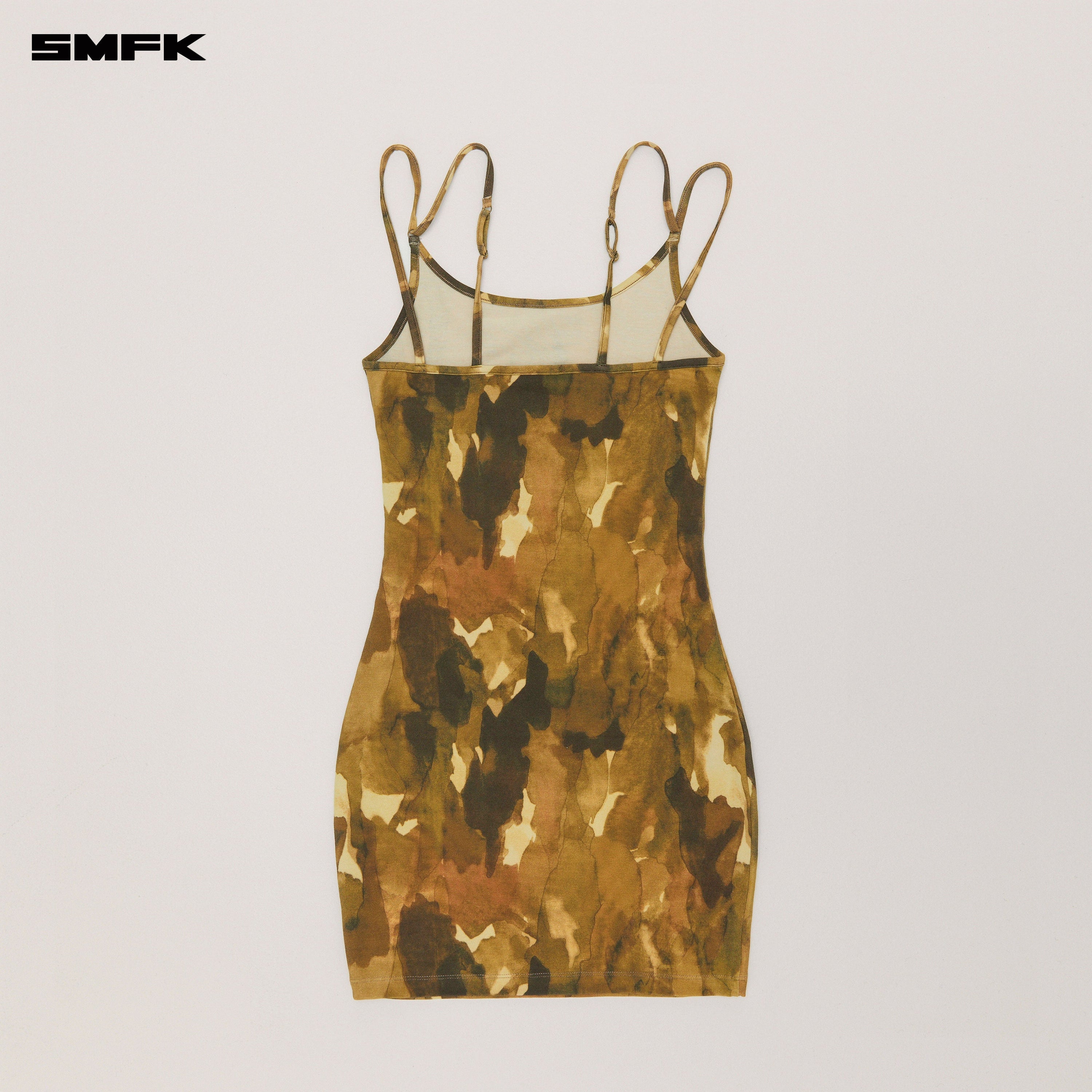 VINTAGE HURRICANE  FADE SHORT DRESS CHINESE INK CAMOUFLAGE
