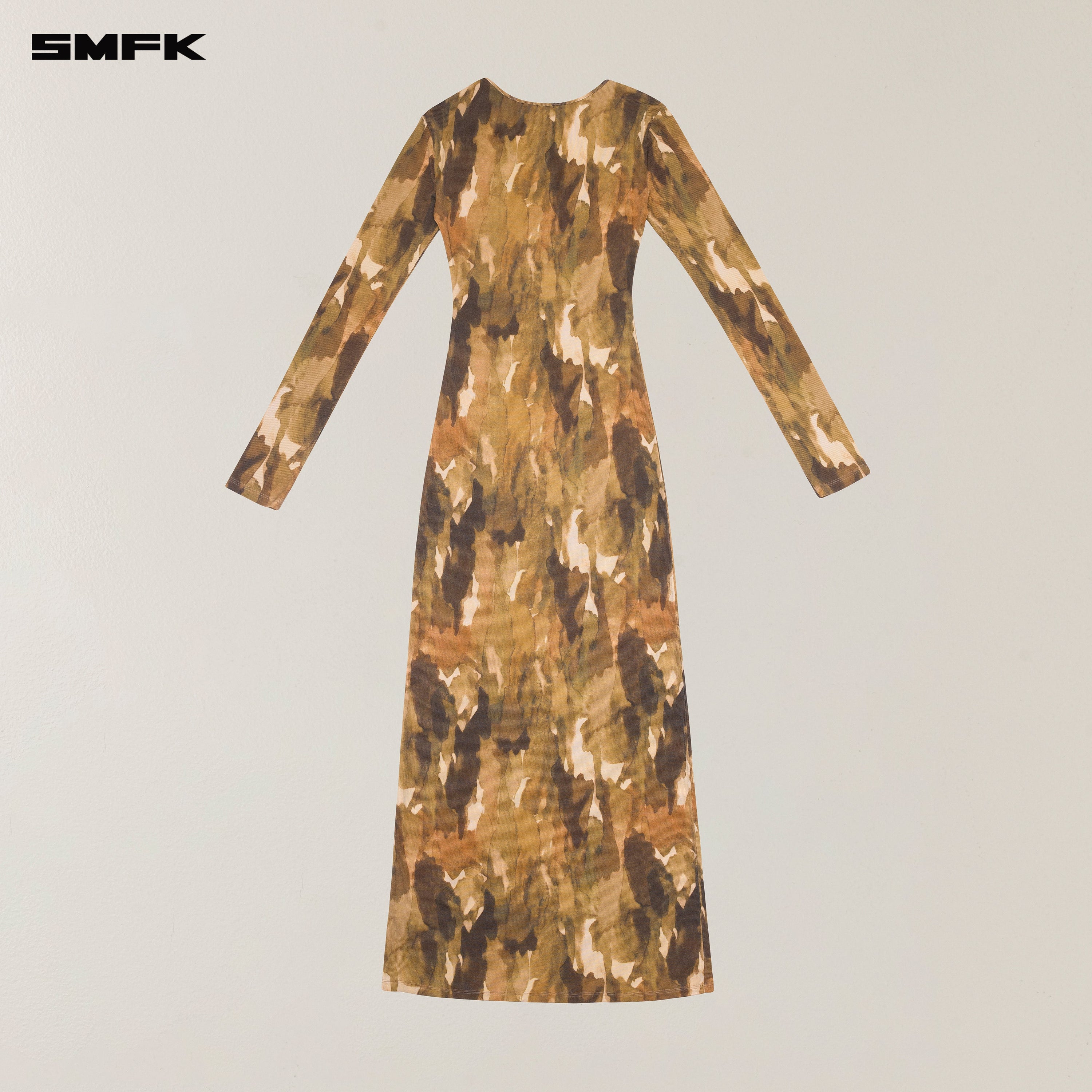 VINTAGE HURRICANE SILK FADE BODY DRESS CHINESE INK CAMOUFLAGE