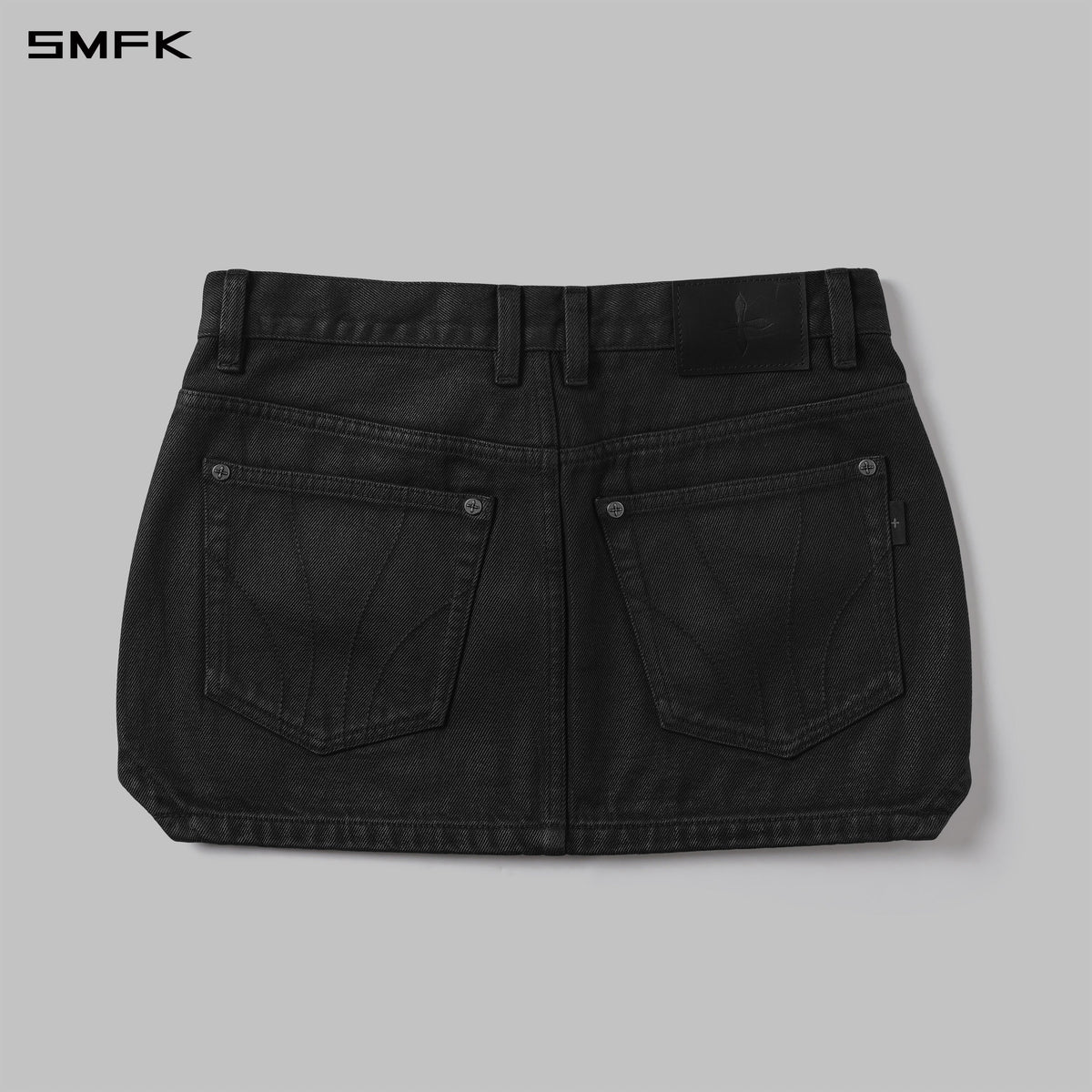 MIRAGE PRISM DENIM SHORT SKIRT/DENIM COTTON INK BLACK