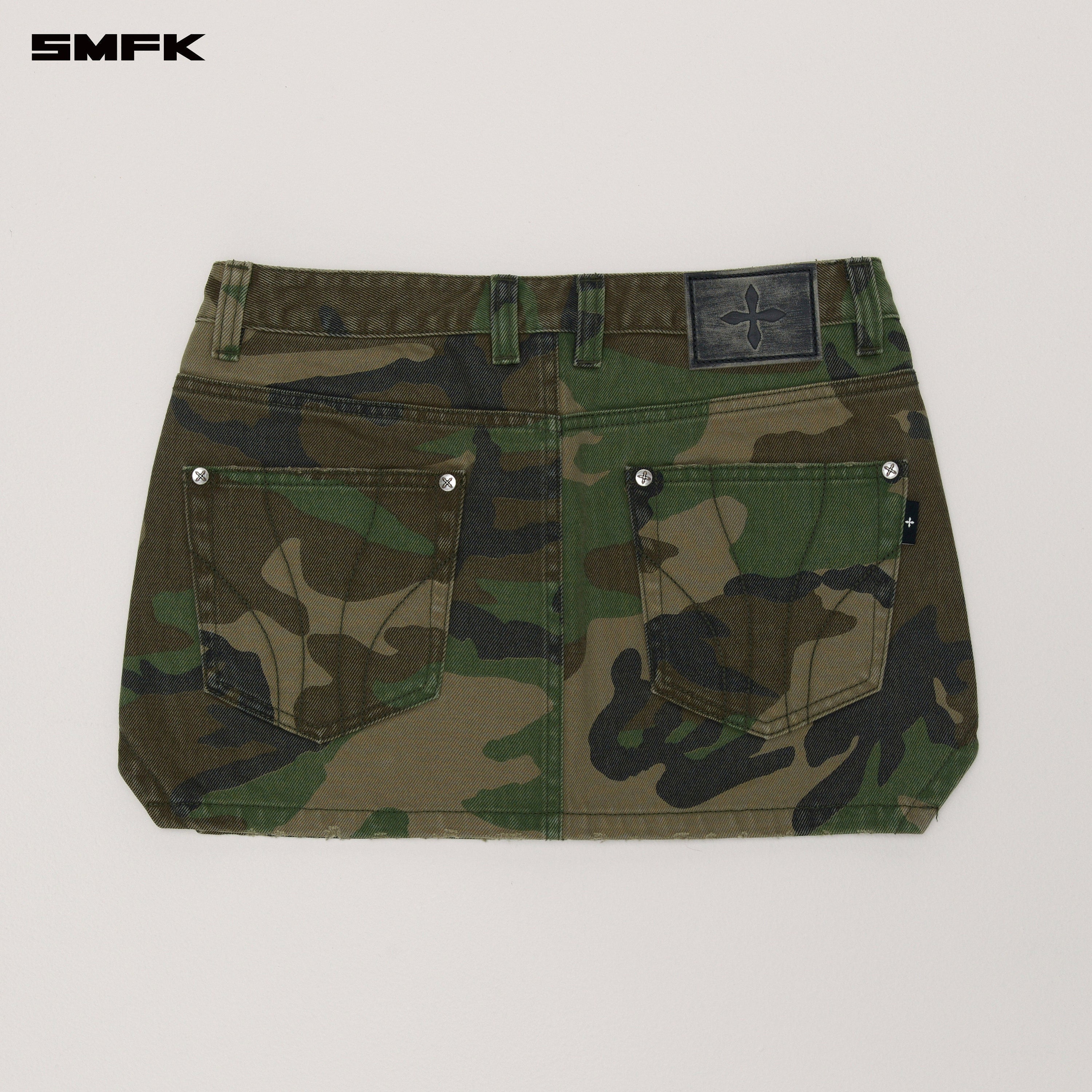COMPASS WILD ORIGIN DENIM SKIRT ARMY GREEN CAMOUFLAGE