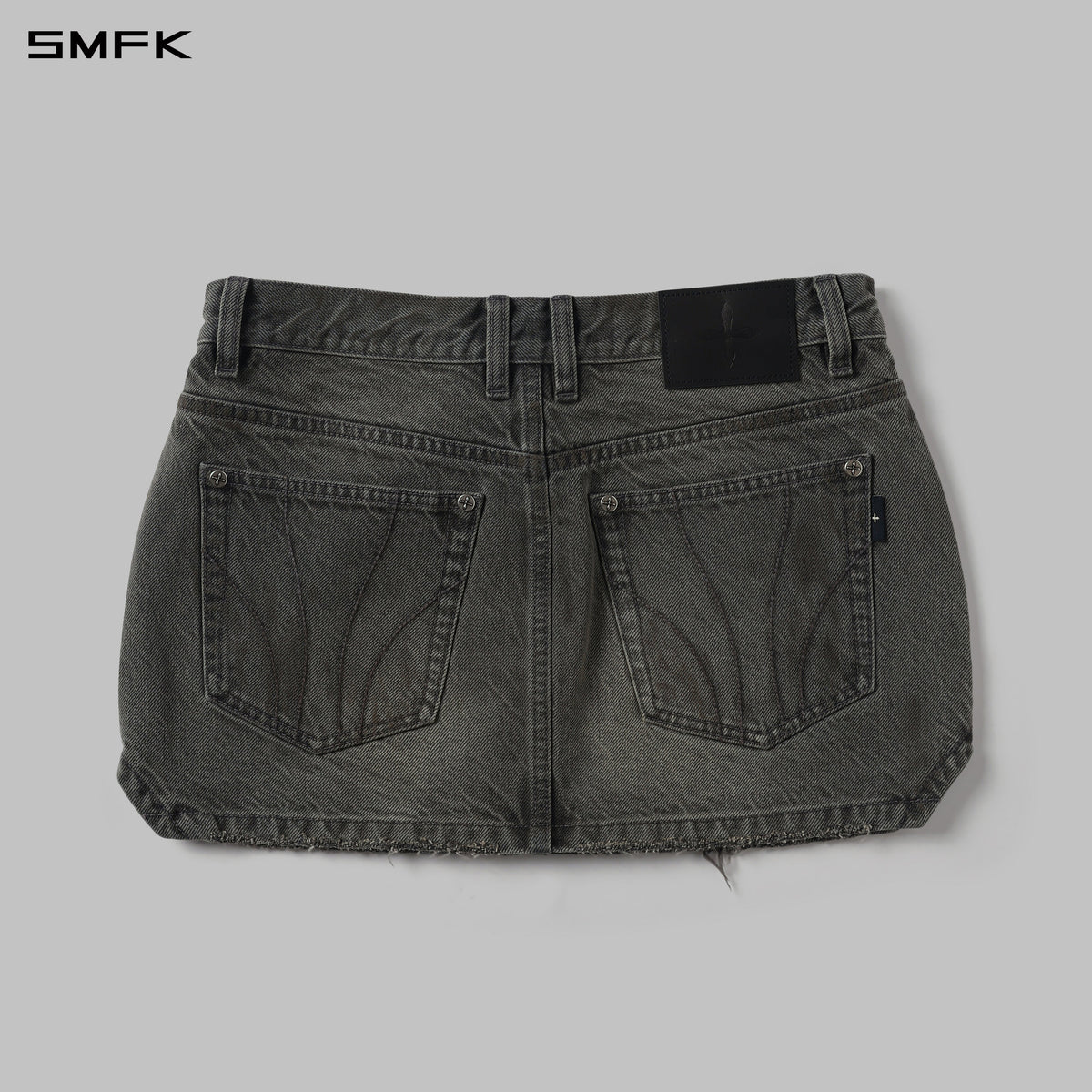 MIRAGE PRISM DENIM SHORT SKIRT/DENIM COTTON STORM GREY