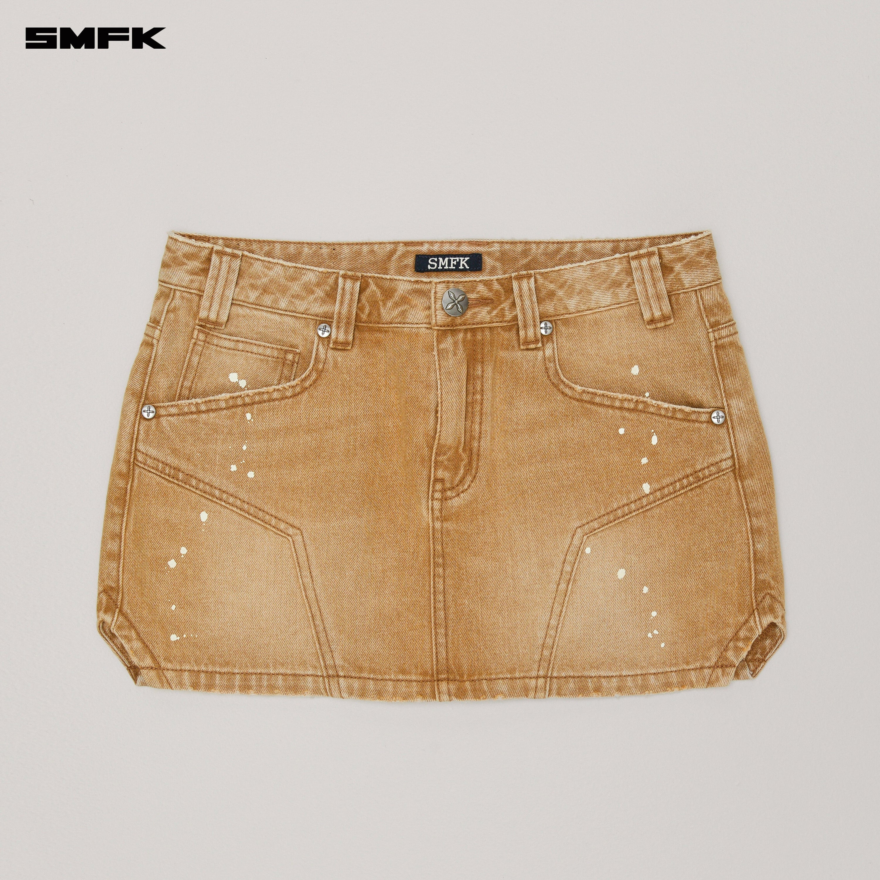 COMPASS WILD ORIGIN DENIM SKIRT WILD COWBOY BROWN