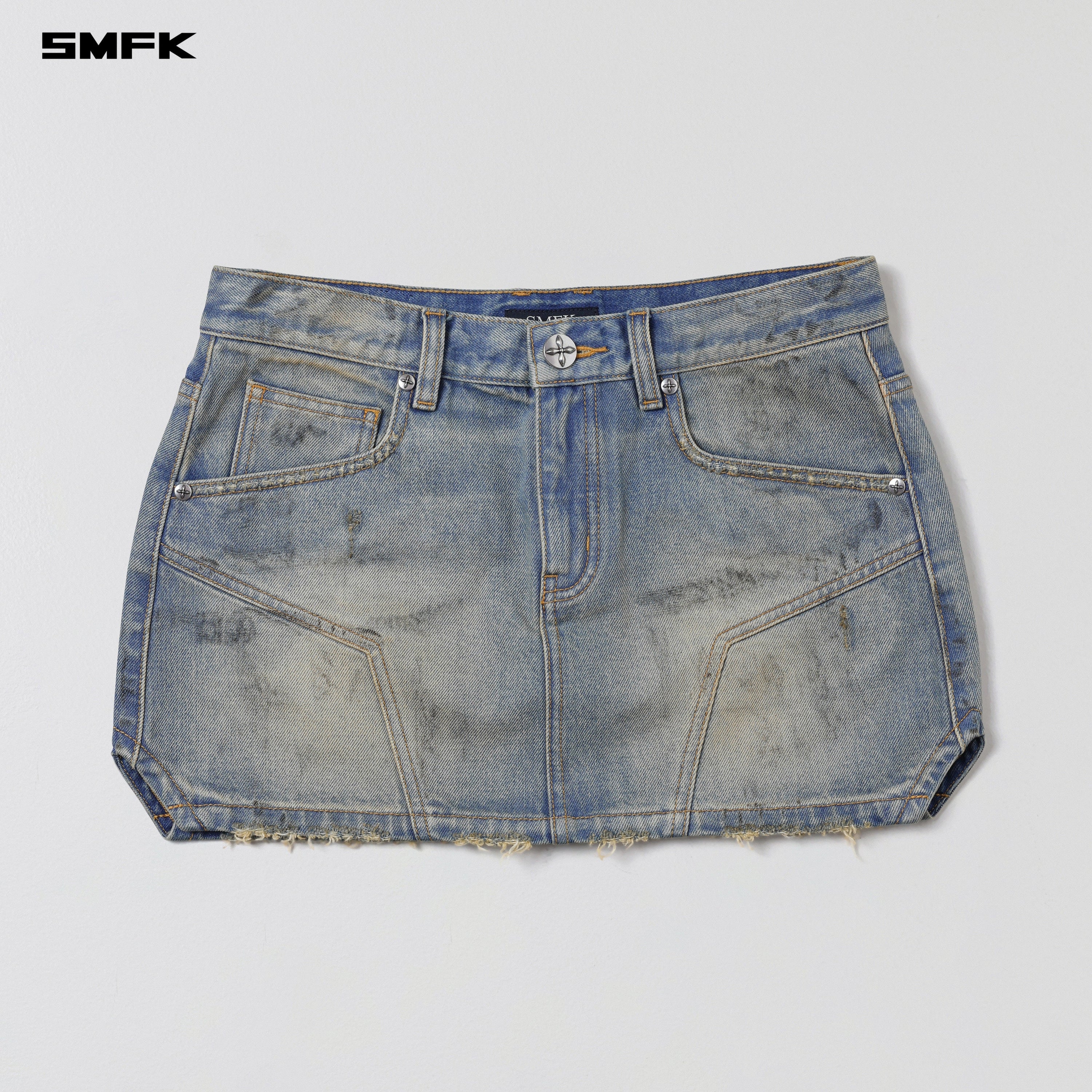 COMPASS MIRAGE MODE DENIM SHORT DRESS LAKE BLUE