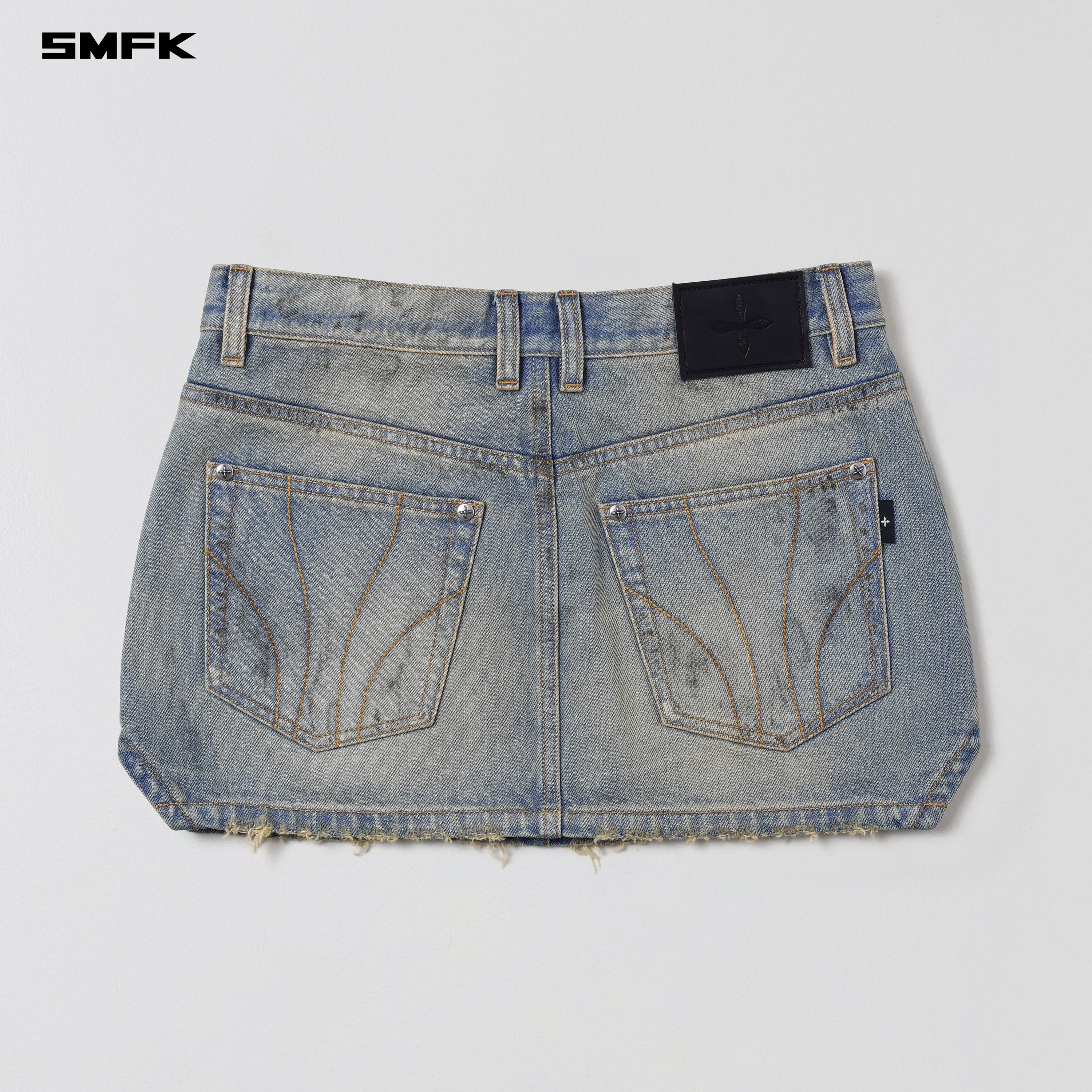COMPASS MIRAGE MODE DENIM SHORT DRESS LAKE BLUE