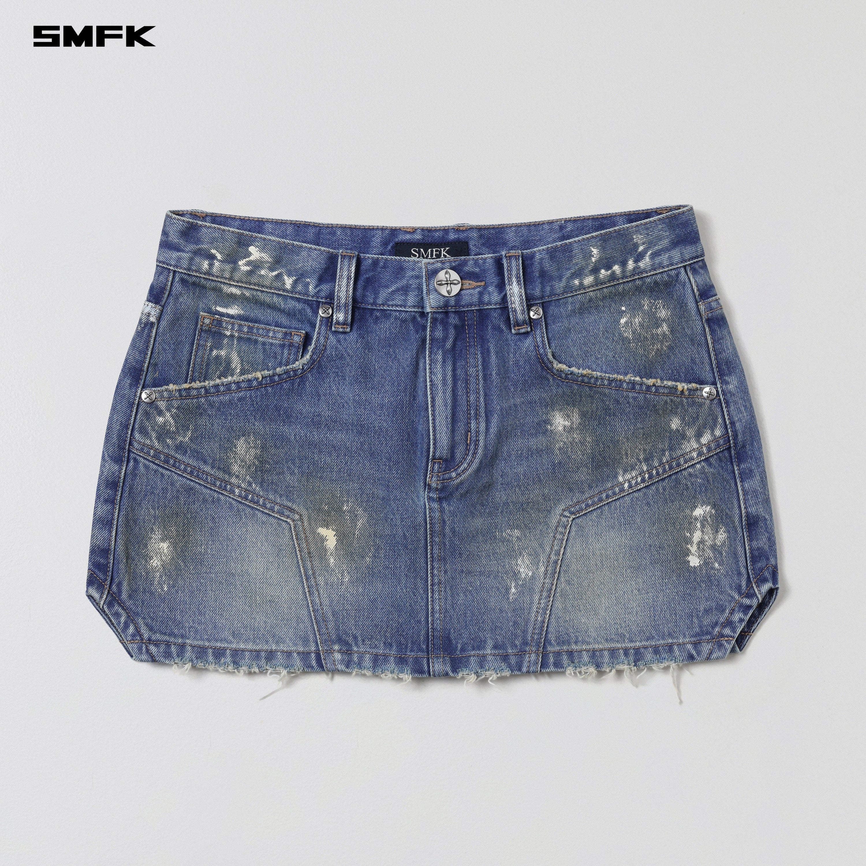 COMPASS MIRAGE MODE DENIM SHORT DRESS MARINE BLUE