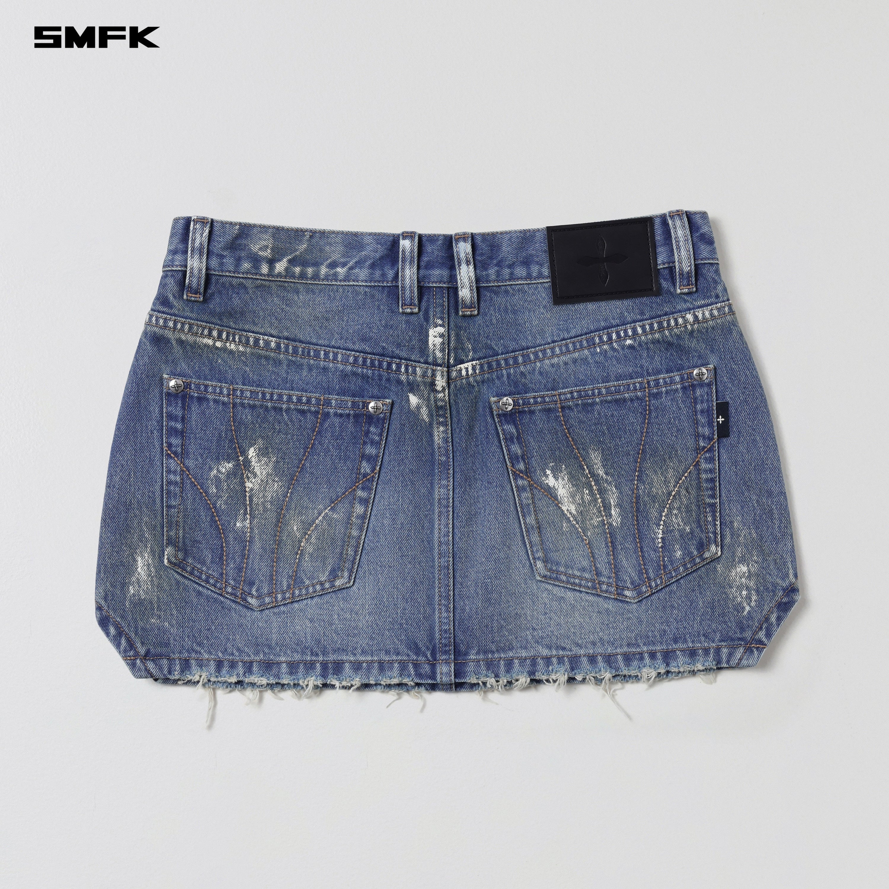 COMPASS MIRAGE MODE DENIM SHORT DRESS MARINE BLUE