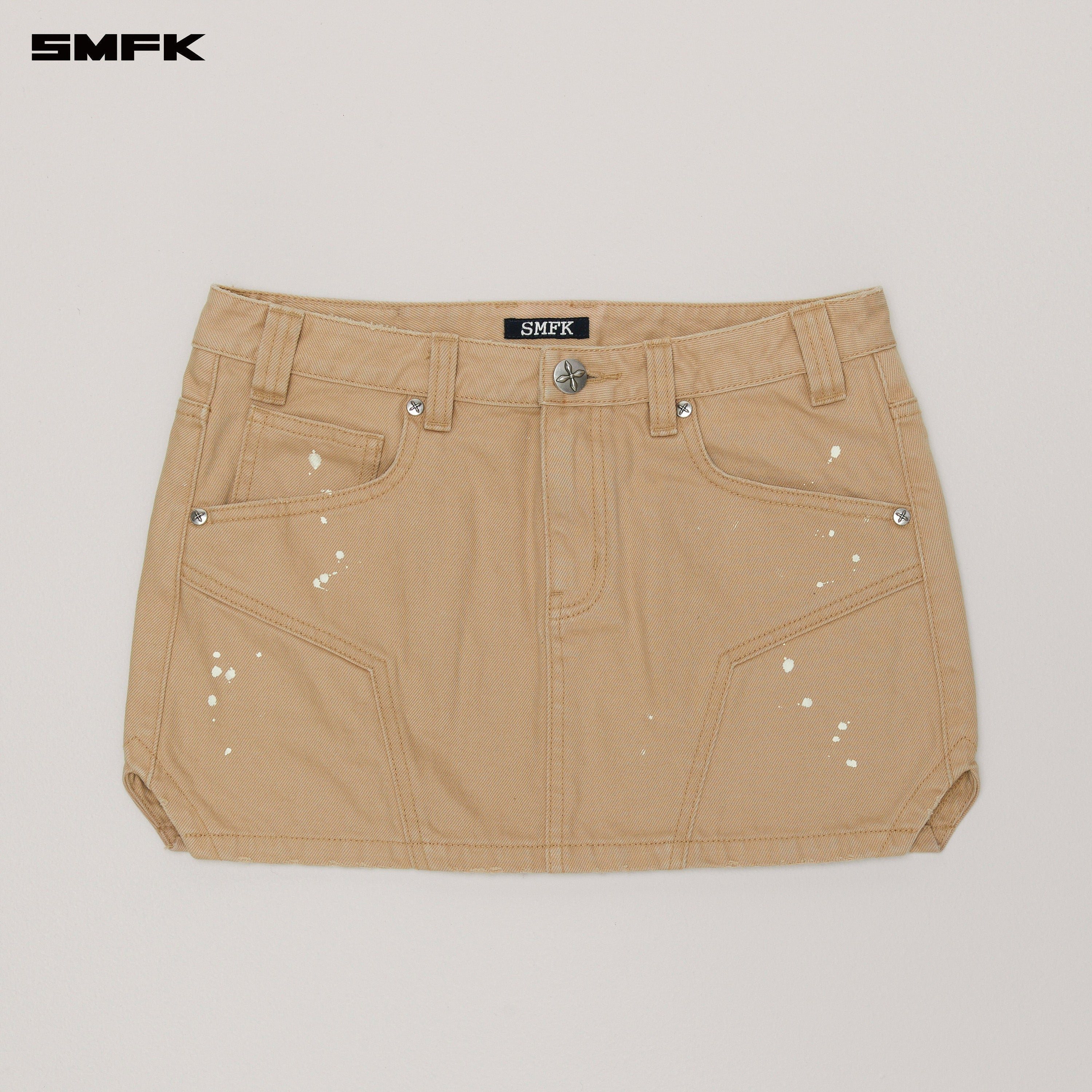 COMPASS WILD ORIGIN DENIM SKIRT SAND