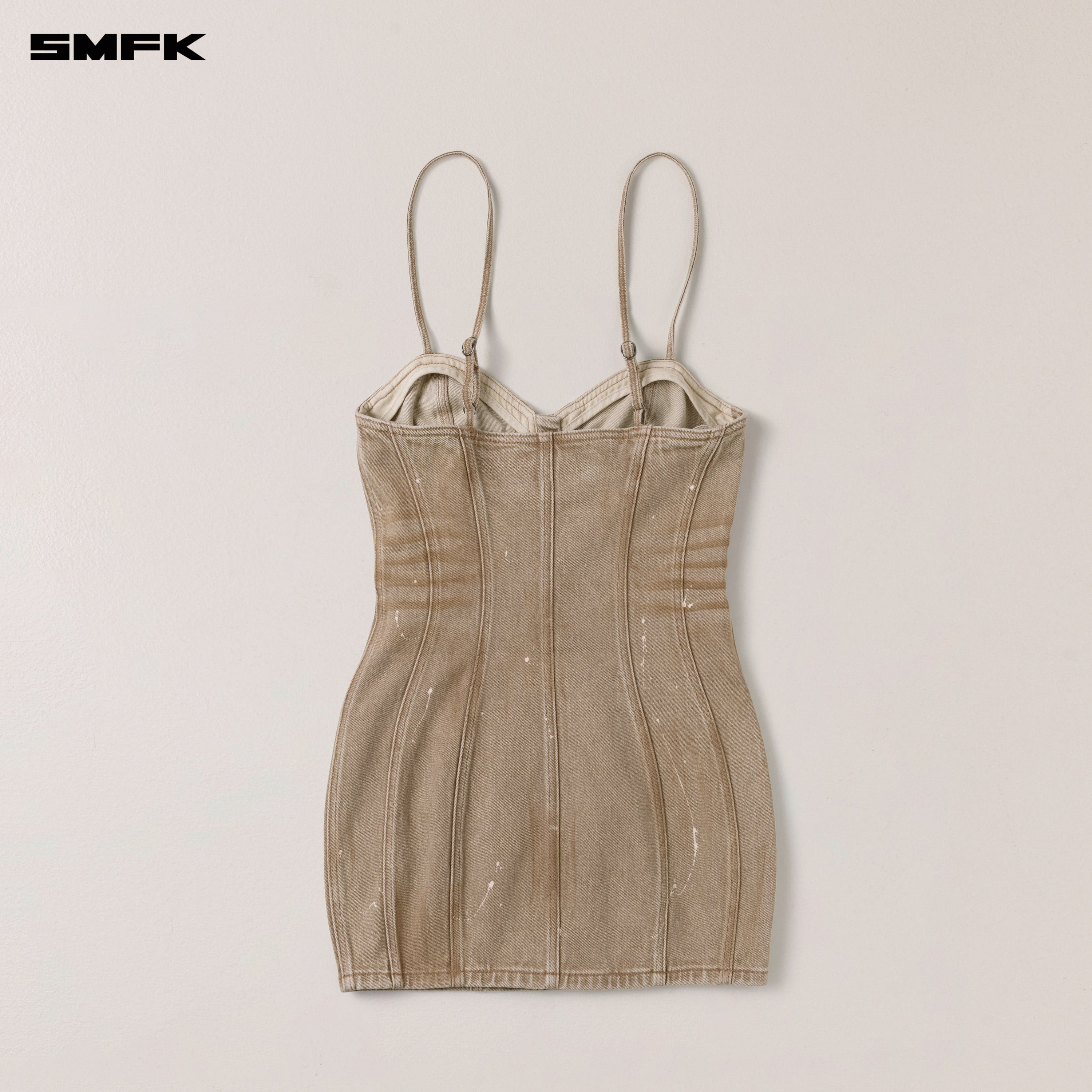 RAGE WILD ORIGIN DENIM DRESS WILD COWBOY BROWN