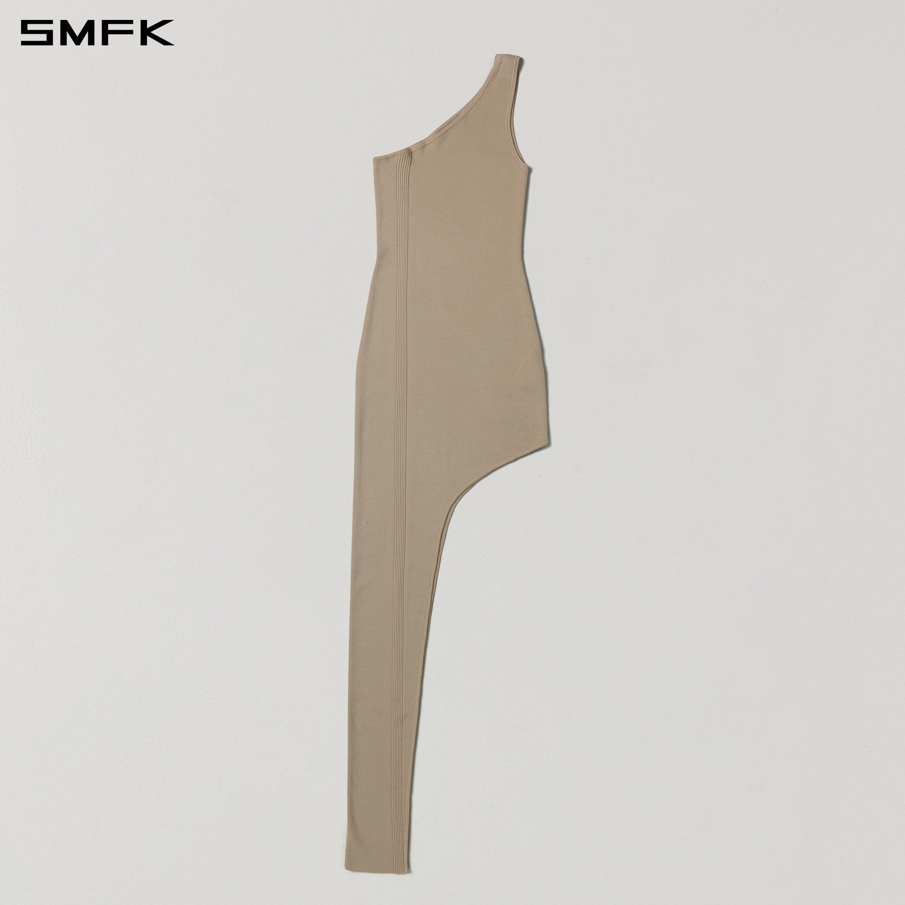 MYTH AEOLUS ASYMMETRY KNIT EVENING DRESS/TENCEL+SILK FRESH SKIN