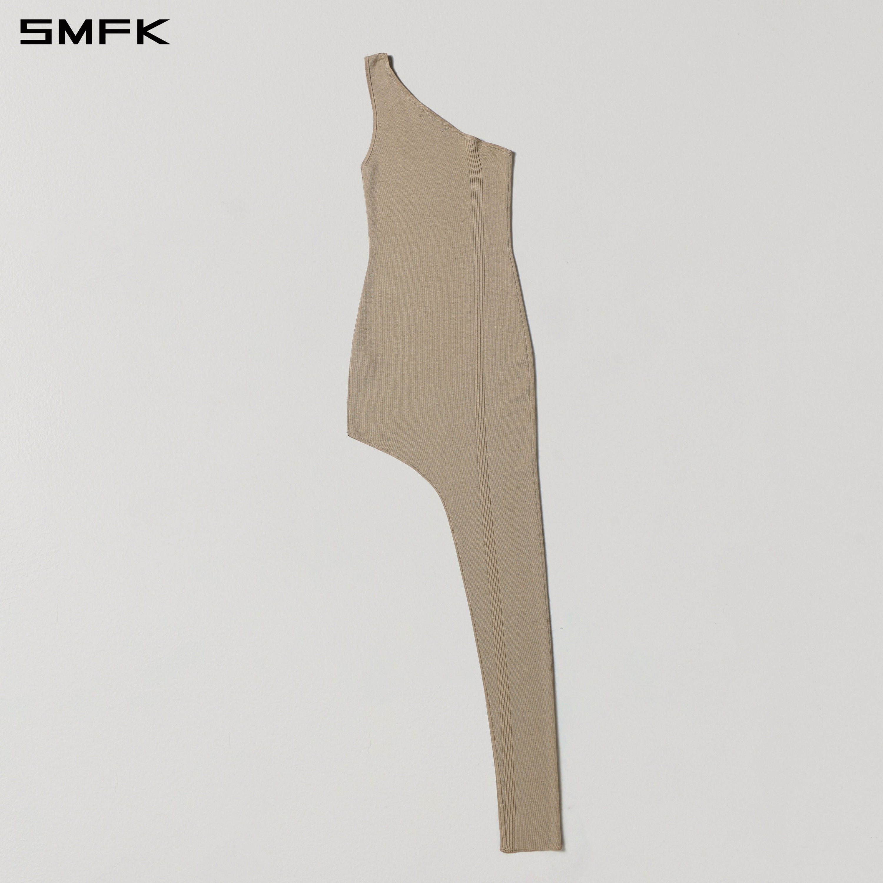 MYTH AEOLUS ASYMMETRY KNIT EVENING DRESS/TENCEL+SILK FRESH SKIN