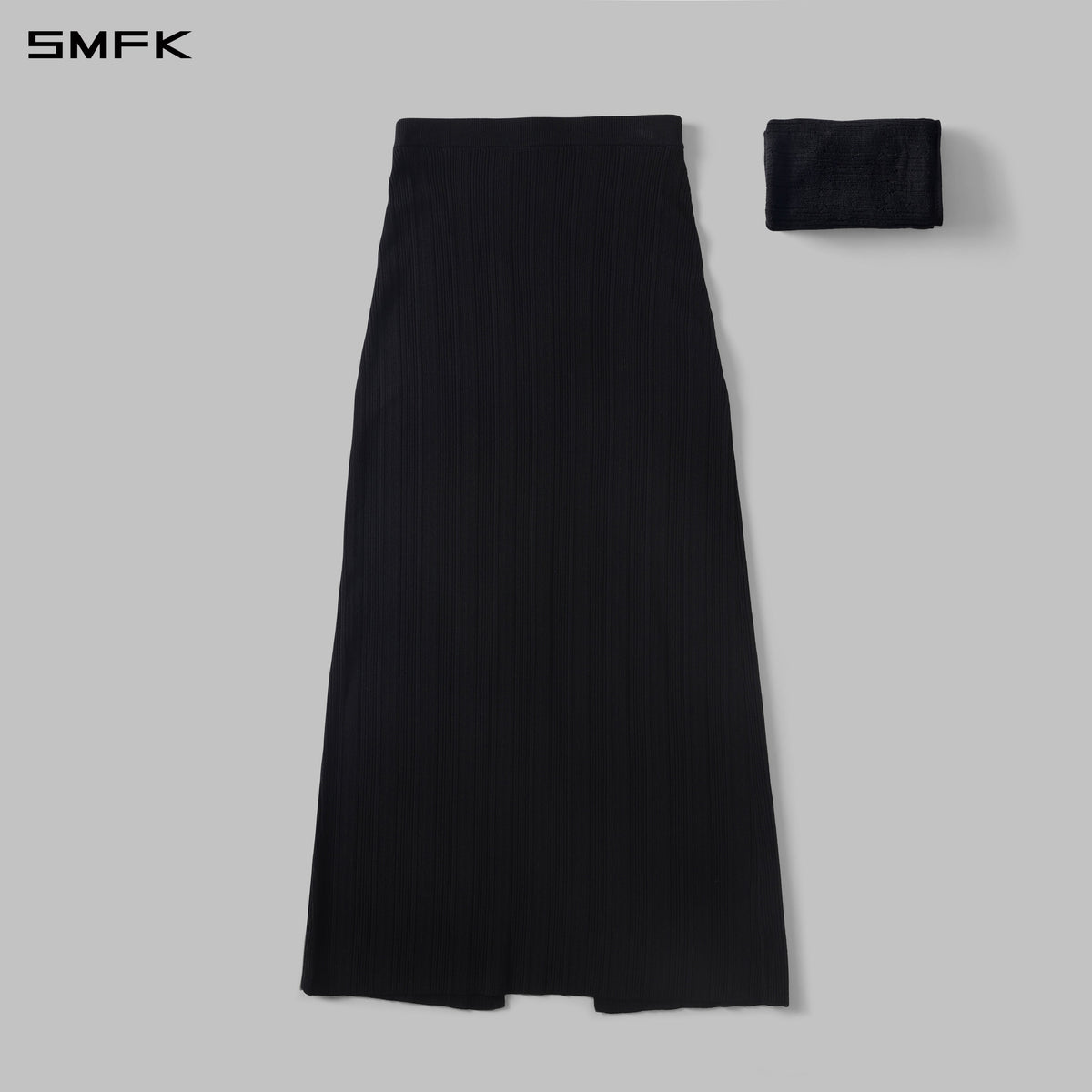 MYTH SIREN EVENING SLIM KNIT DRESS/LENZING TENCEL+SILK+COTTON WILD BLACK