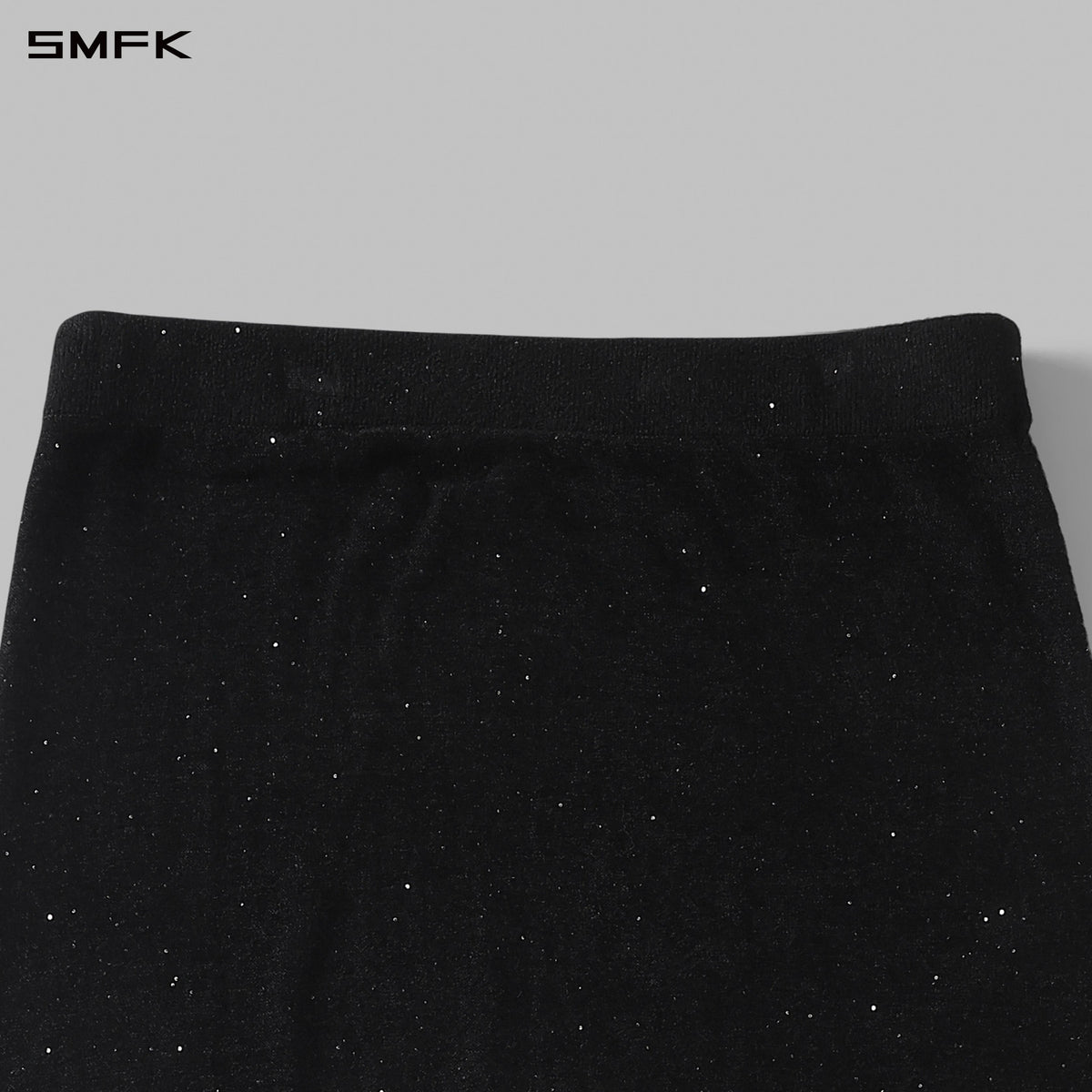 MYTH SIREN EVENING SLIM KNIT DRESS/STARRY VELVET GALAXY BLACK