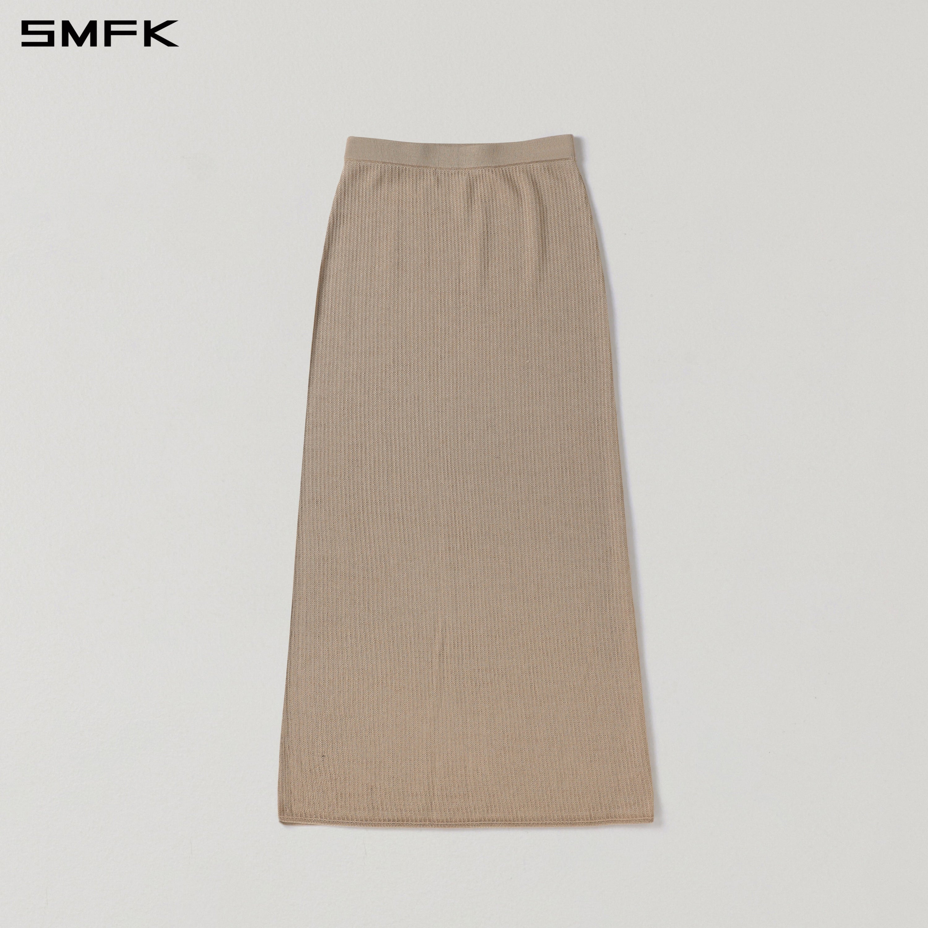 MYTH SEER STRT KNIT LONG DRESS/TENCEL+SILK FRESH SKIN