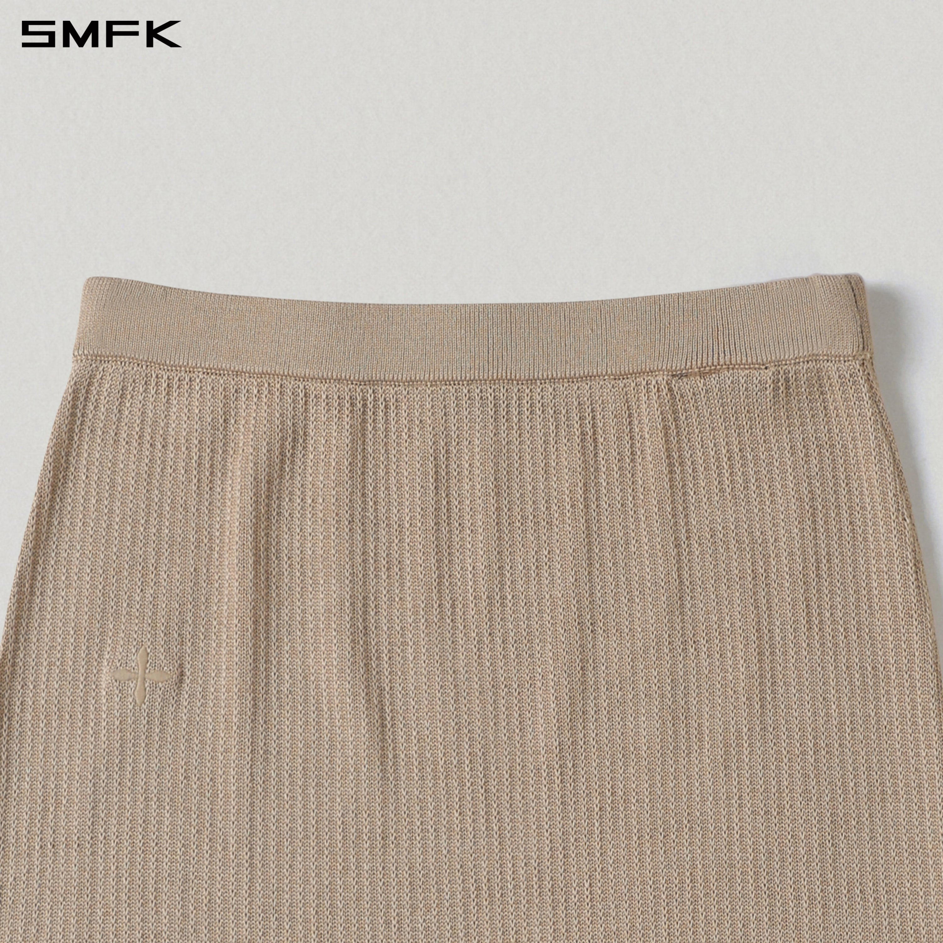 MYTH SEER STRT KNIT LONG DRESS/TENCEL+SILK FRESH SKIN