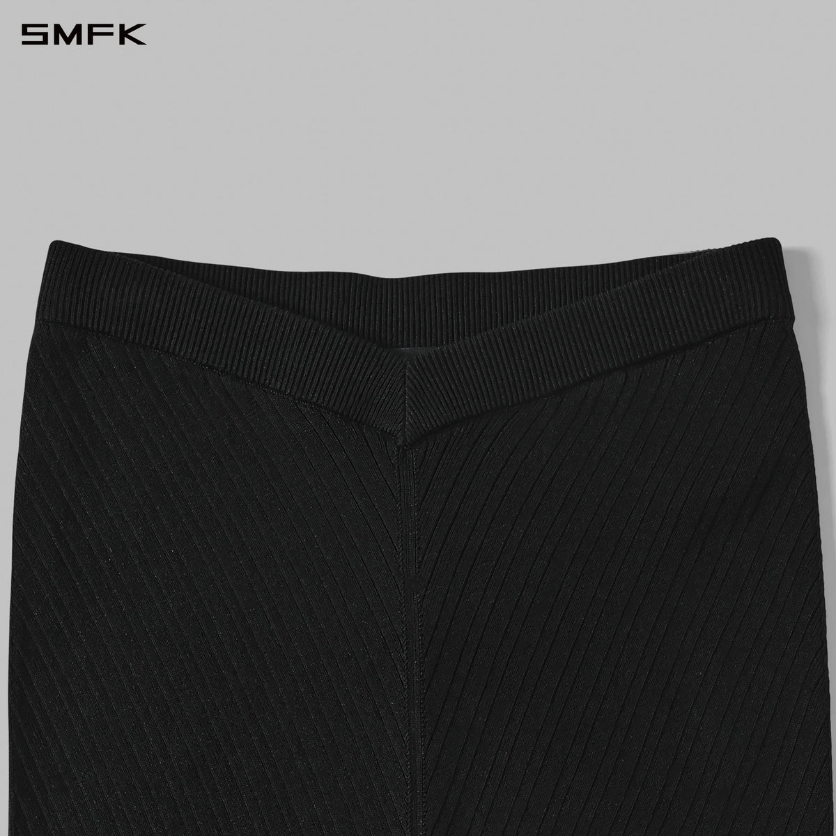 MYTH SIREN EVENING FISHTAIL KNIT DRESS/LENZING TENCEL+SILK+COTTON WILD BLACK
