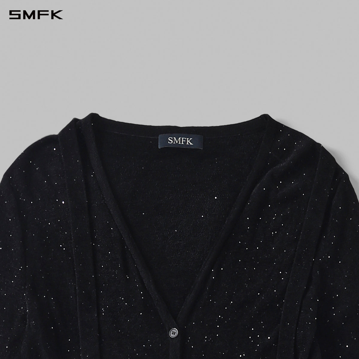 MYTH AEOLUS KNIT ROBE DRESS/STARRY VELVET GALAXY BLACK