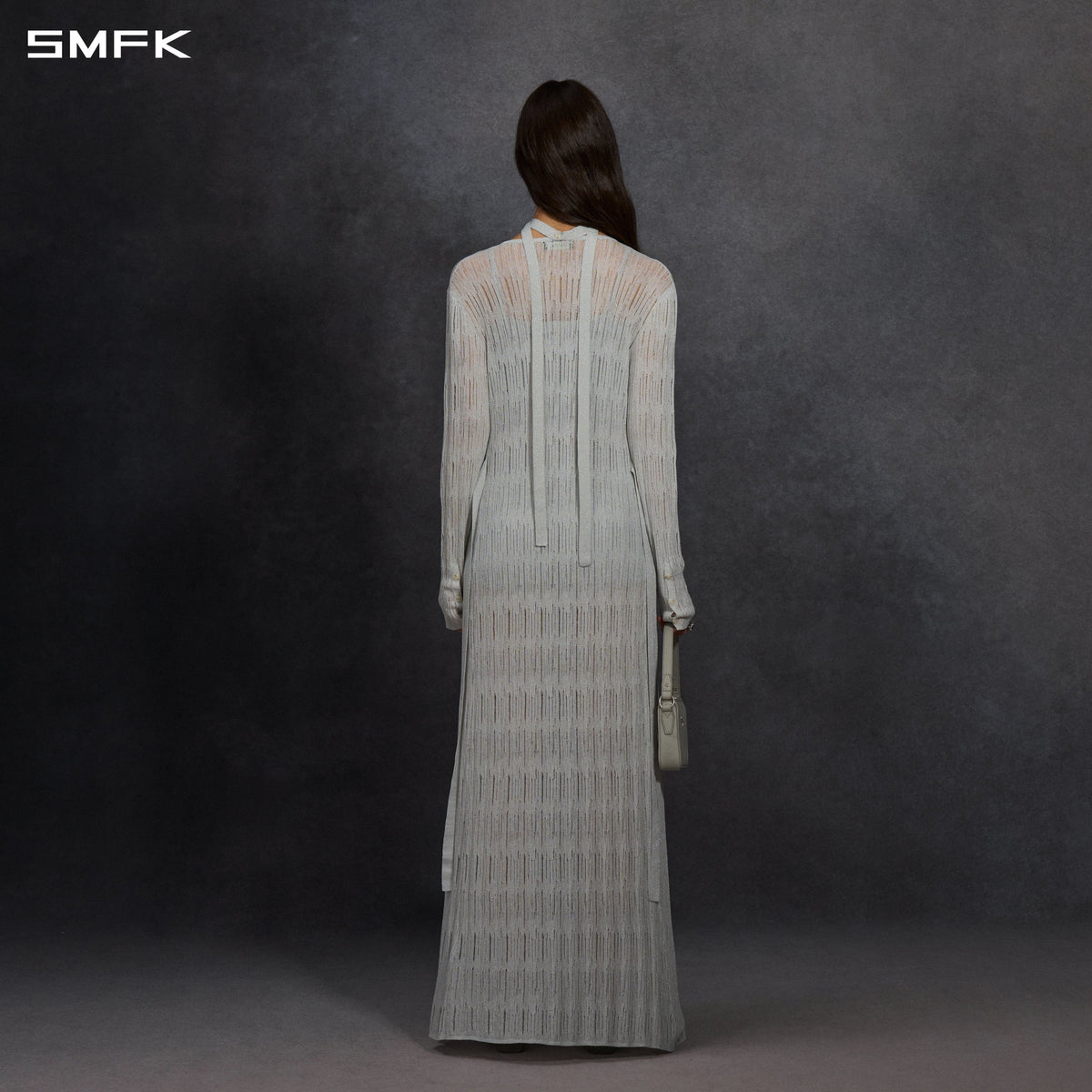 MYTH AEOLUS KNIT ROBE DRESS/METALLIC YARN AURORA SLIVER