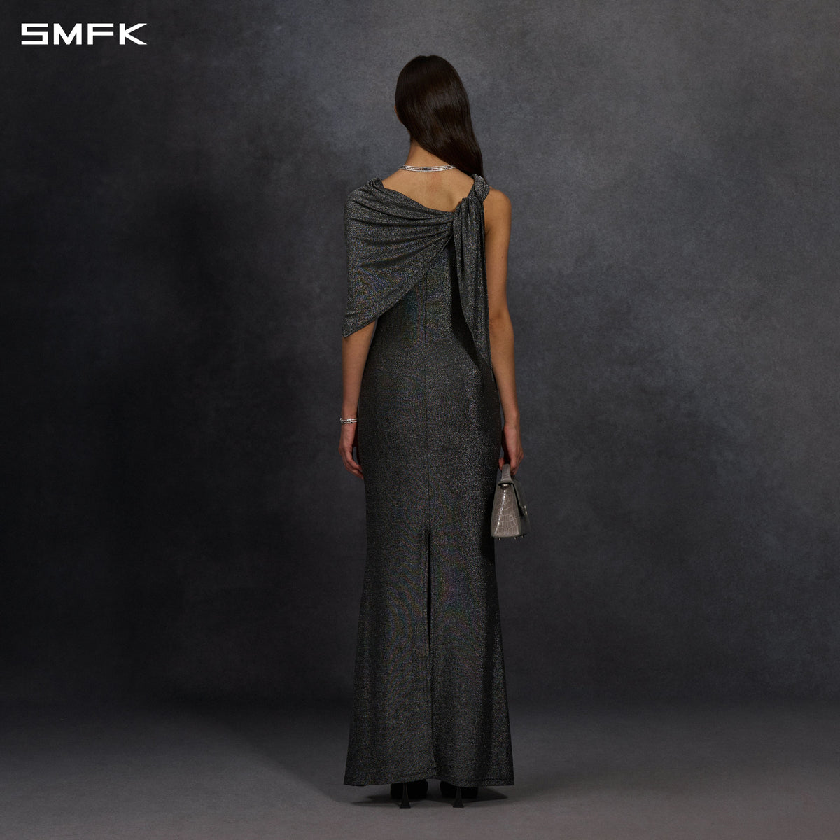 MYTH AEOLUS PHANTOM VEST EVENING DRESS/POLYAMIDE + POLYESTER FILM FIBER STARLIGHT SILVER