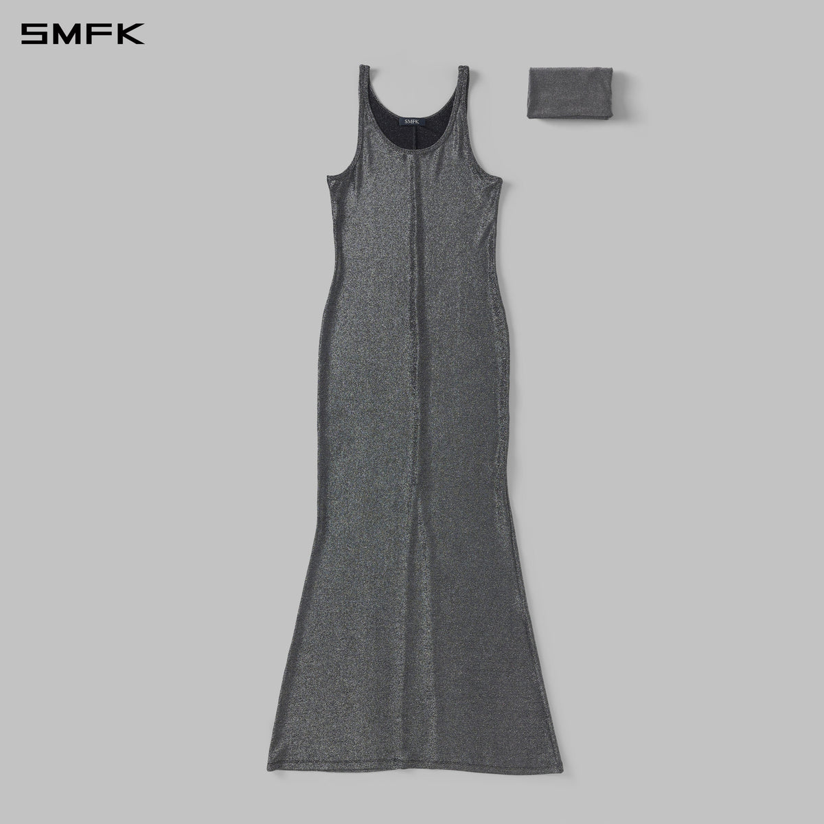 MYTH AEOLUS PHANTOM VEST EVENING DRESS/POLYAMIDE + POLYESTER FILM FIBER STARLIGHT SILVER