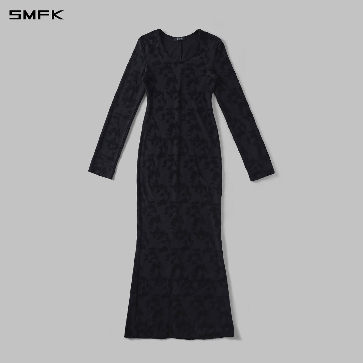 MYTH AEOLUS PHANTOM EVENING DRESS/MODAL+WOOL BLACK MAGNOLIA