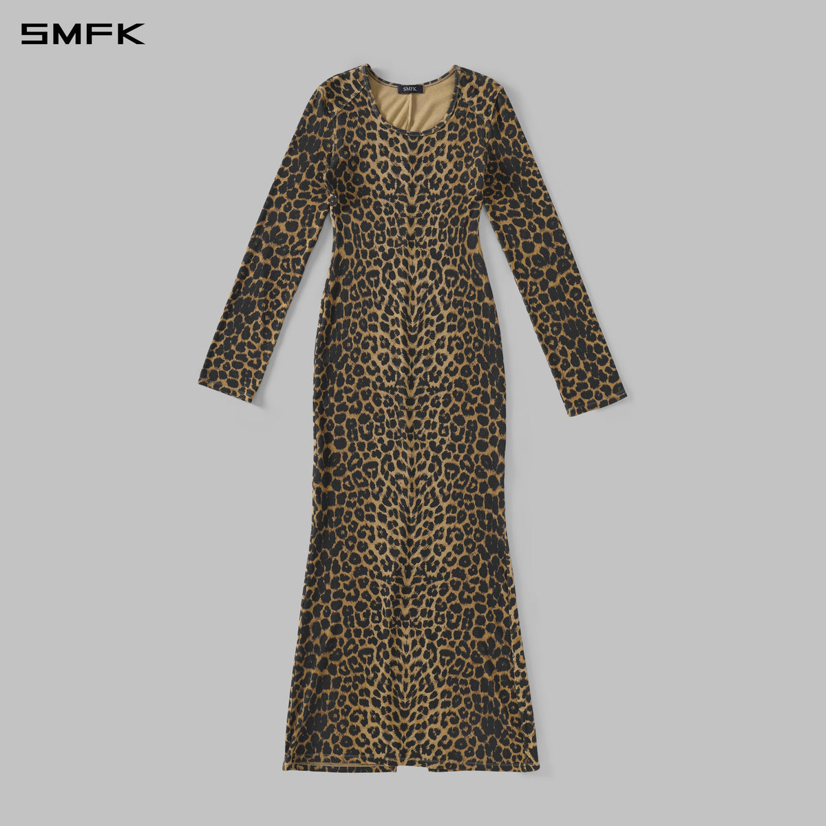 MYTH AEOLUS PHANTOM EVENING DRESS/ACETATE LEOPARD PRINT